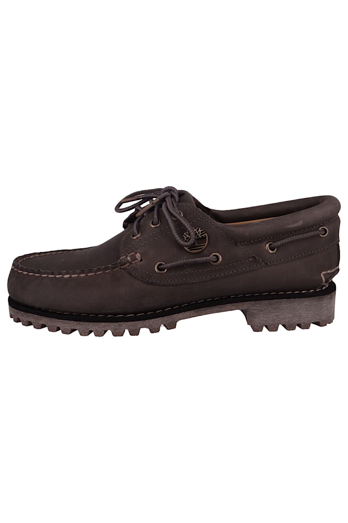 Timberland-Herren Segel-/bootsschuhe Halbschuhe Authentic Boat Tb0a2pdqel7 Grau Medium Grey Leder Mit Außensoh 3