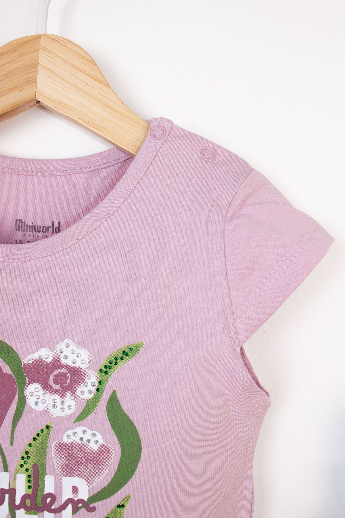 Miniworld-Summer Printed Short Sleeve Floral Pattern Pleated Cotton Comfortable Casual Baby Girl Suit 4