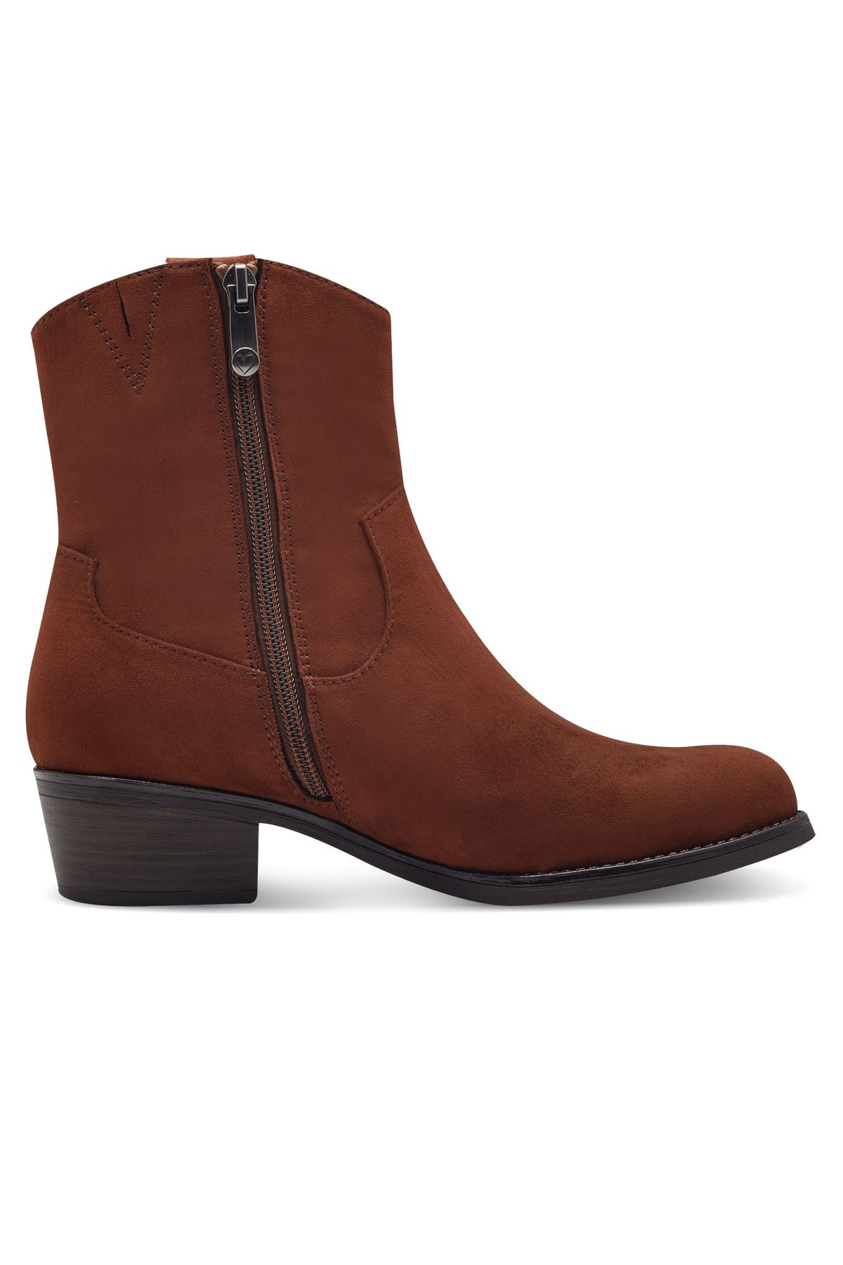 Marco Tozzi-Damen Elegante Stiefelette Western 2-25323-43 Braun 376 Nut Textil 5