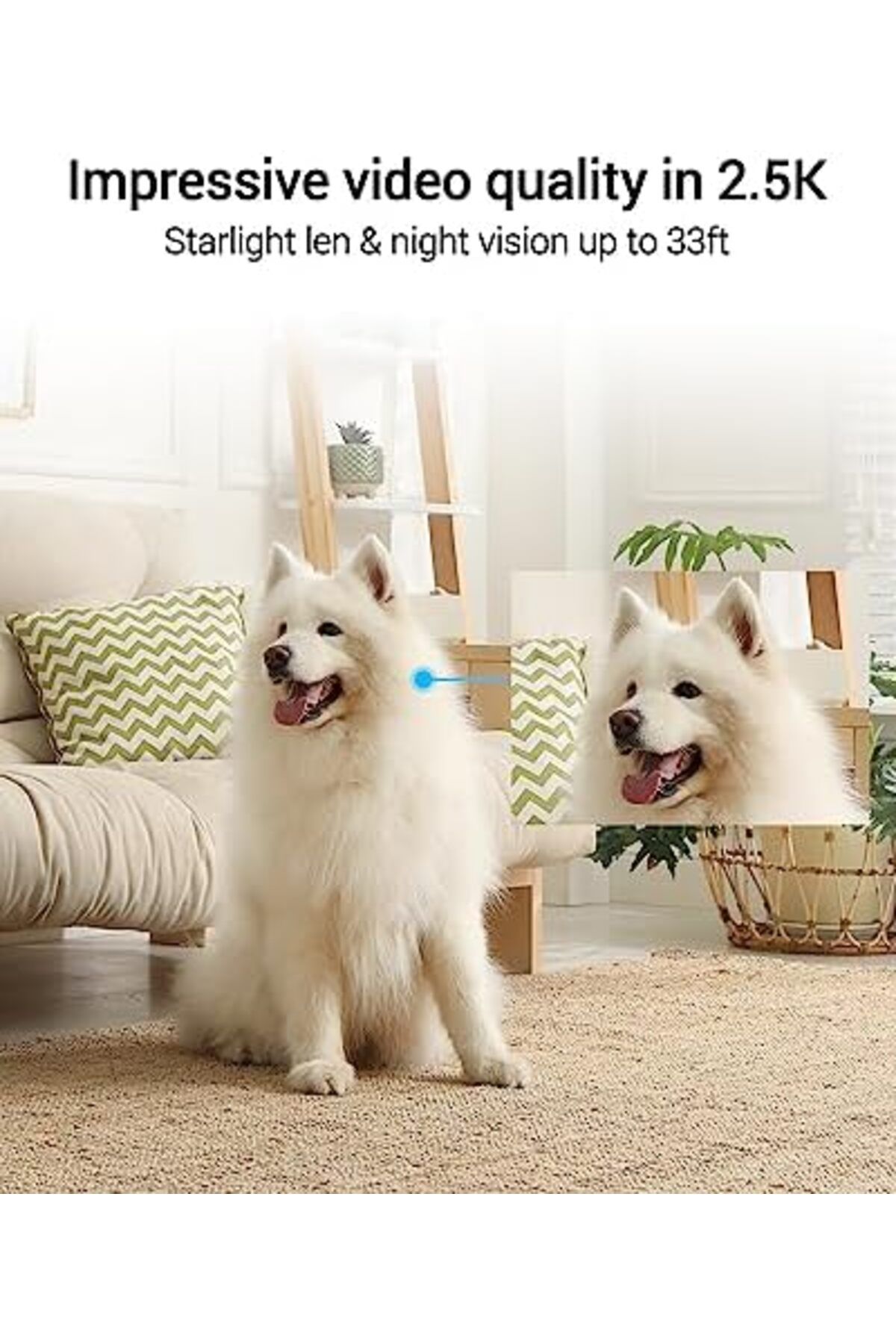 EZVIZ-C6 Security WiFi Camera, 2K+ Indoor Home camera with AI Powered Human & Pet & Sound Detection 4