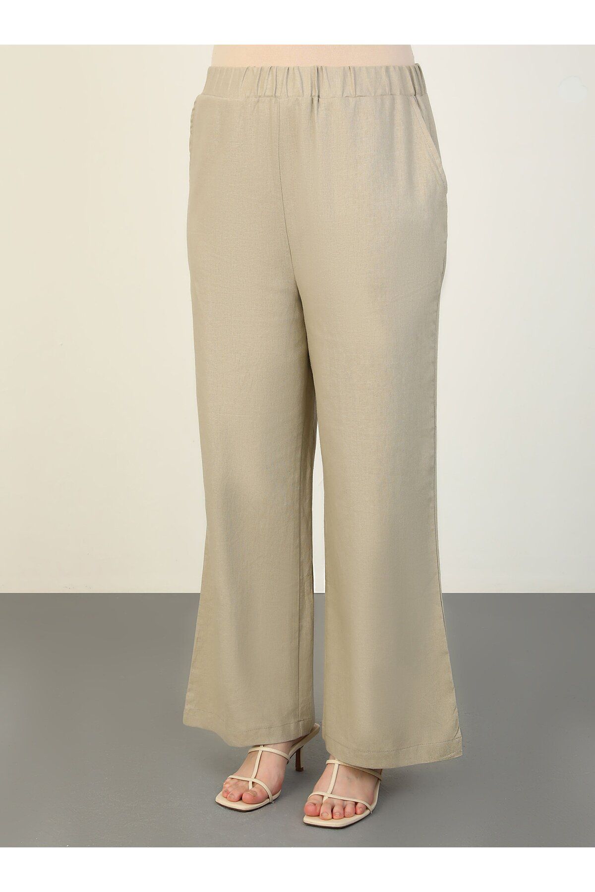 ALİA-Mink Alia Large Size Set with Linen Vest 4