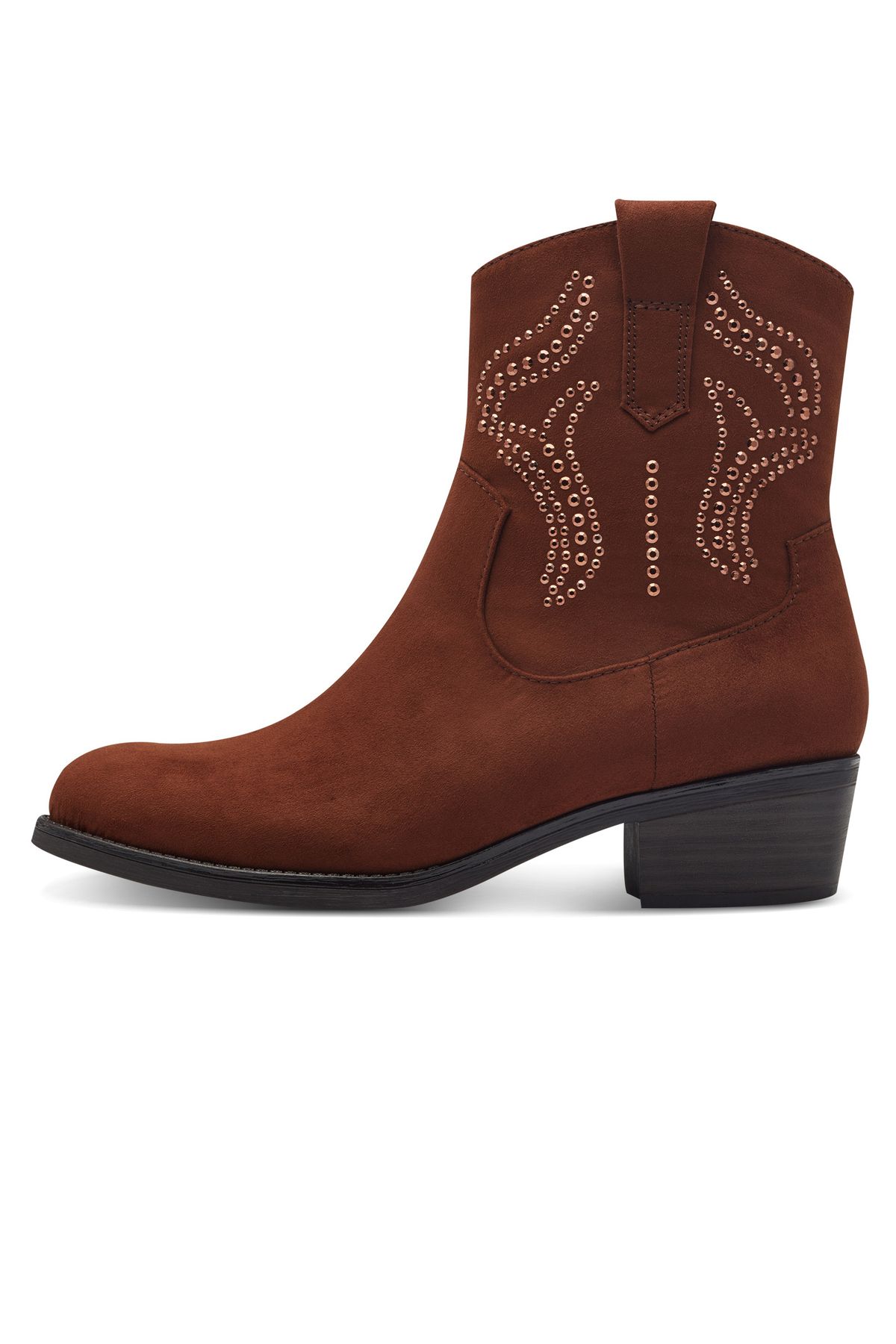 Marco Tozzi-Damen Elegante Stiefelette Western 2-25323-43 Braun 376 Nut Textil 3