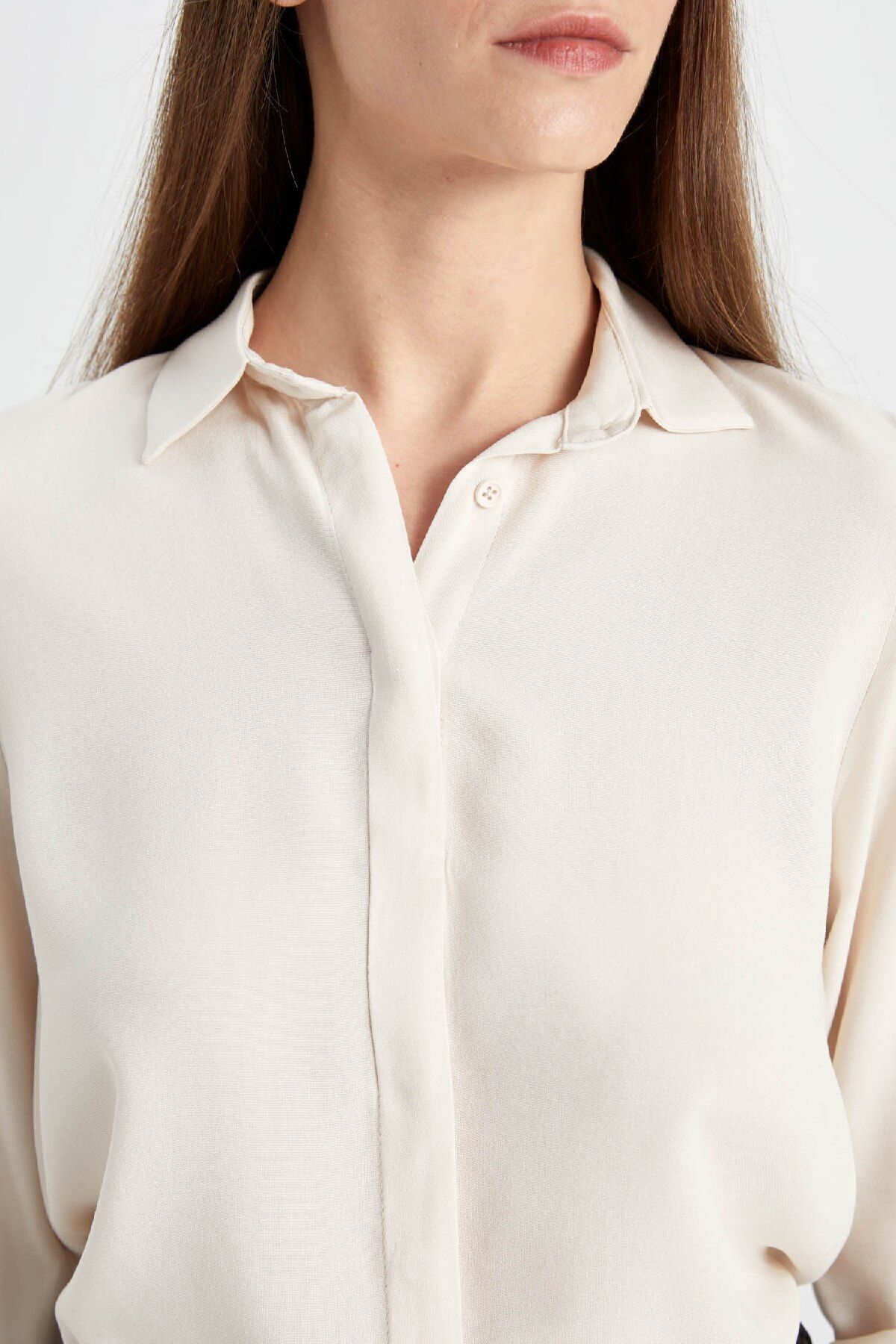 DeFacto-Normale Passform, einfarbiges Basic-Langarmshirt Z6472az24au 5
