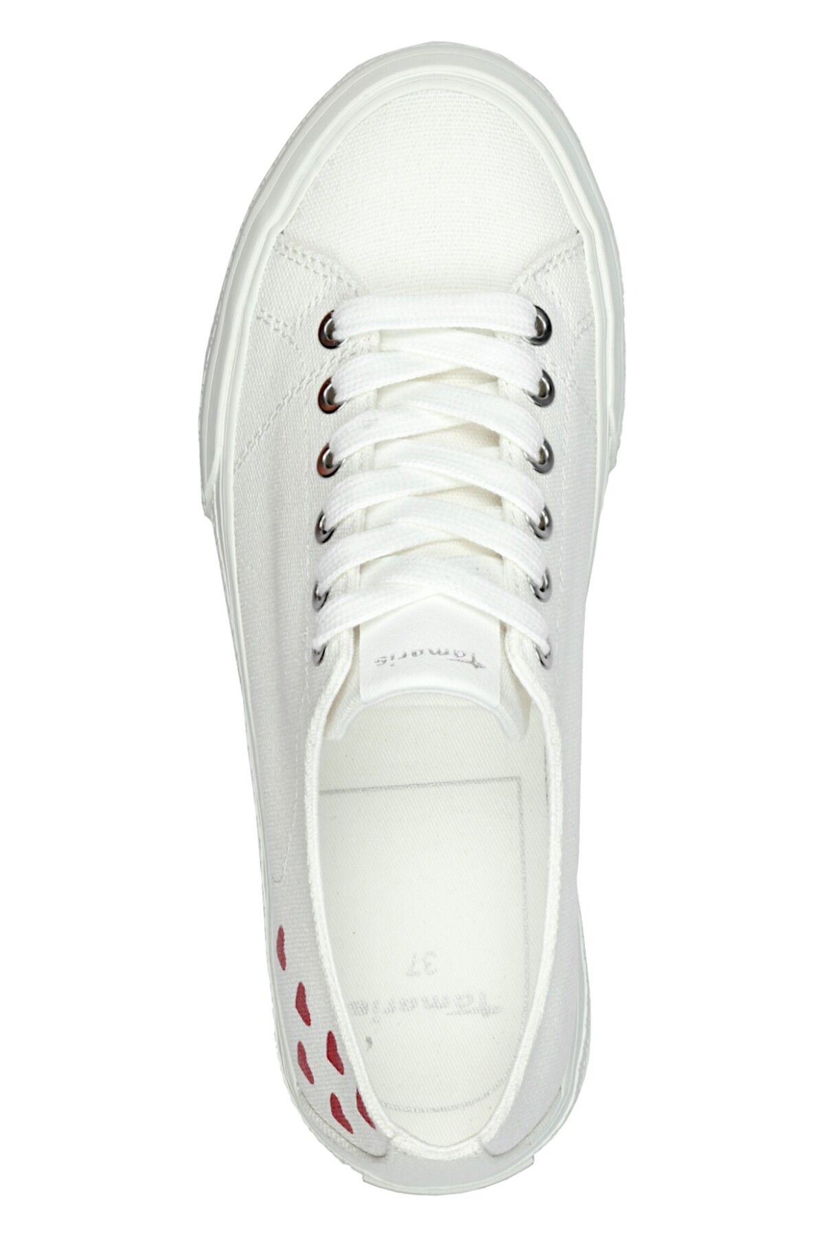 Tamaris-Damen Low Sneaker Low Top 1-23744-42 Weiß 197 White Comb Textil 5