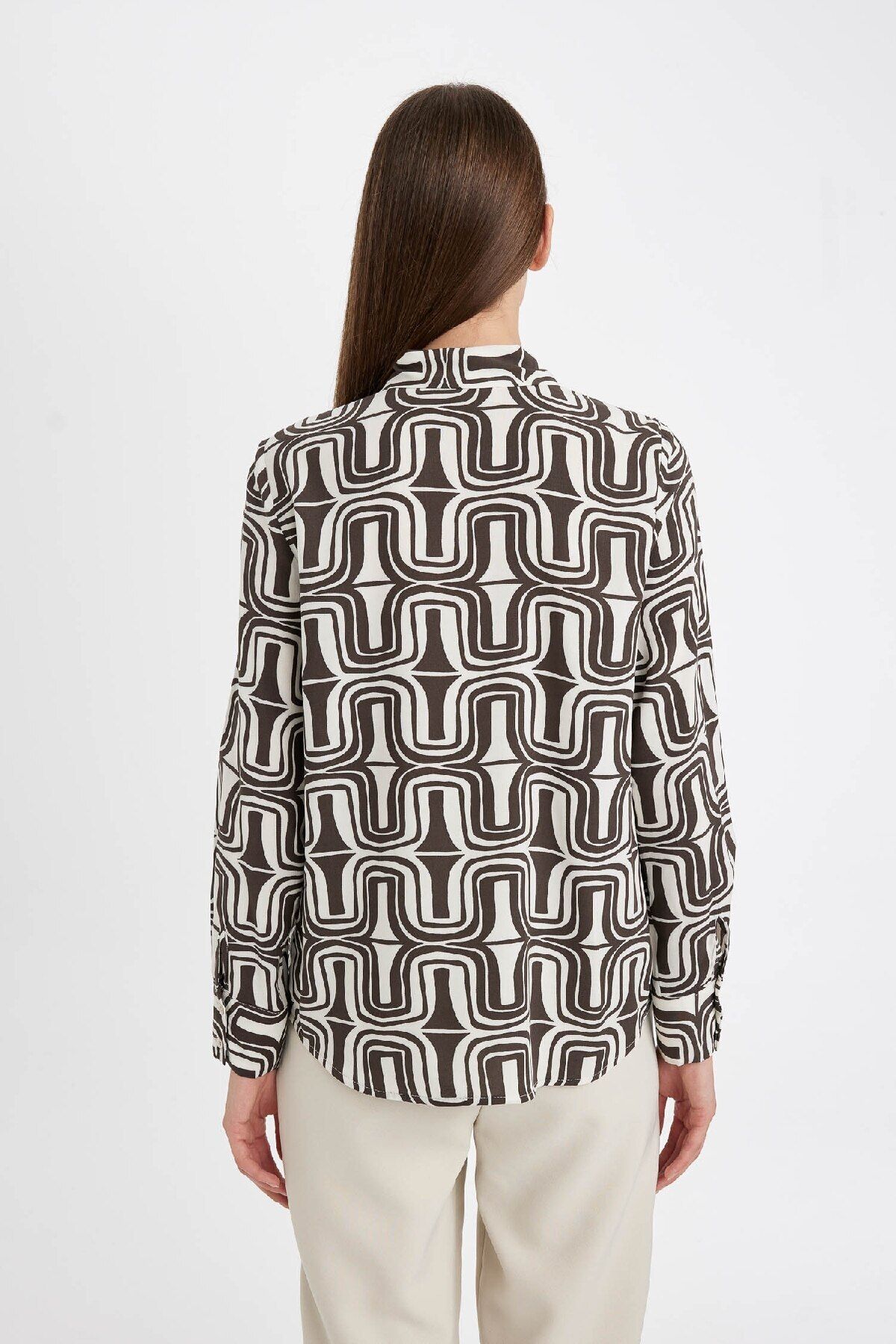 DeFacto-Gemustertes Langarmshirt mit normaler Passform I8266az24au 6