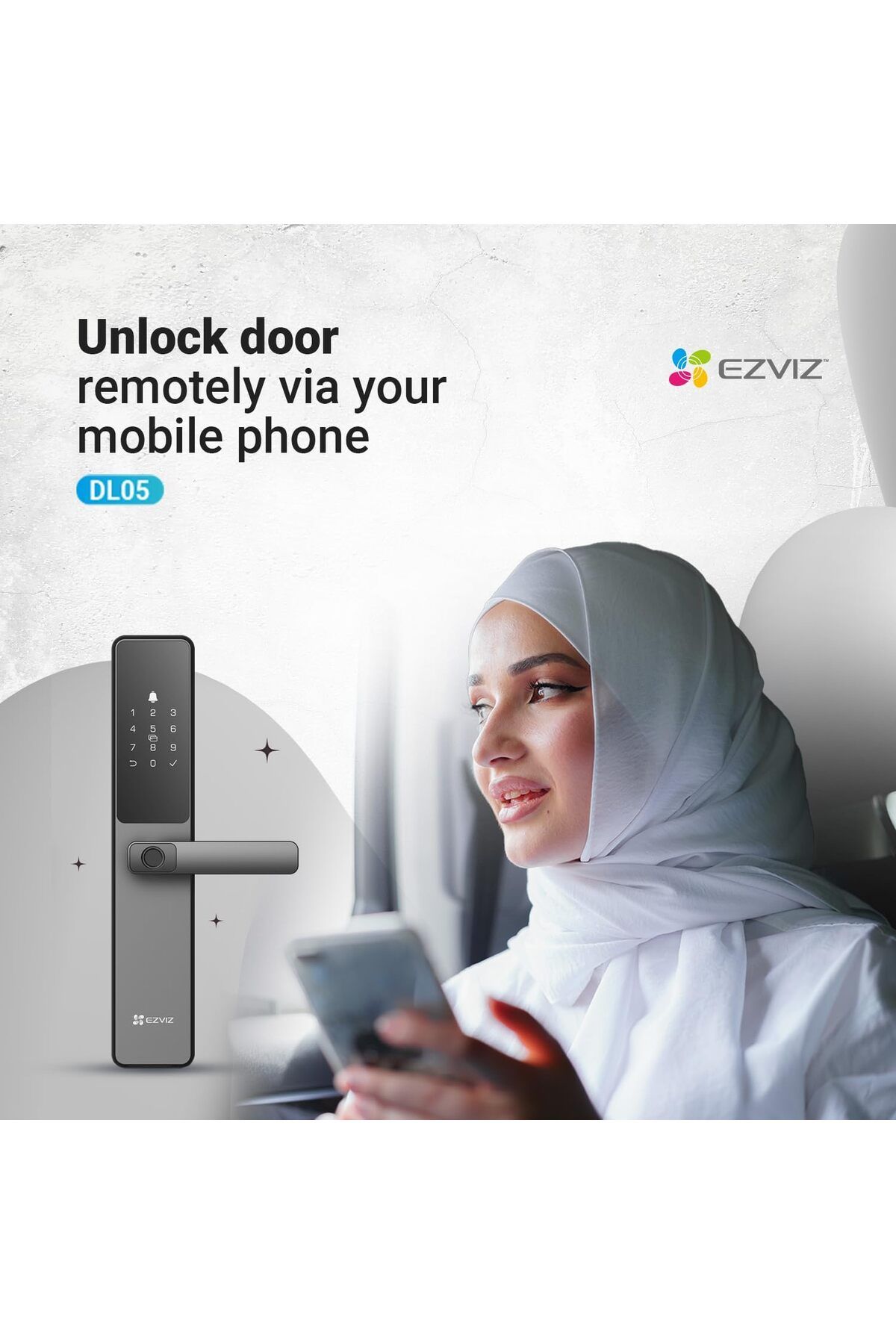 EZVIZ-Smart Lock DL05, 7-in-1 Keyless Entry Door Lock 7