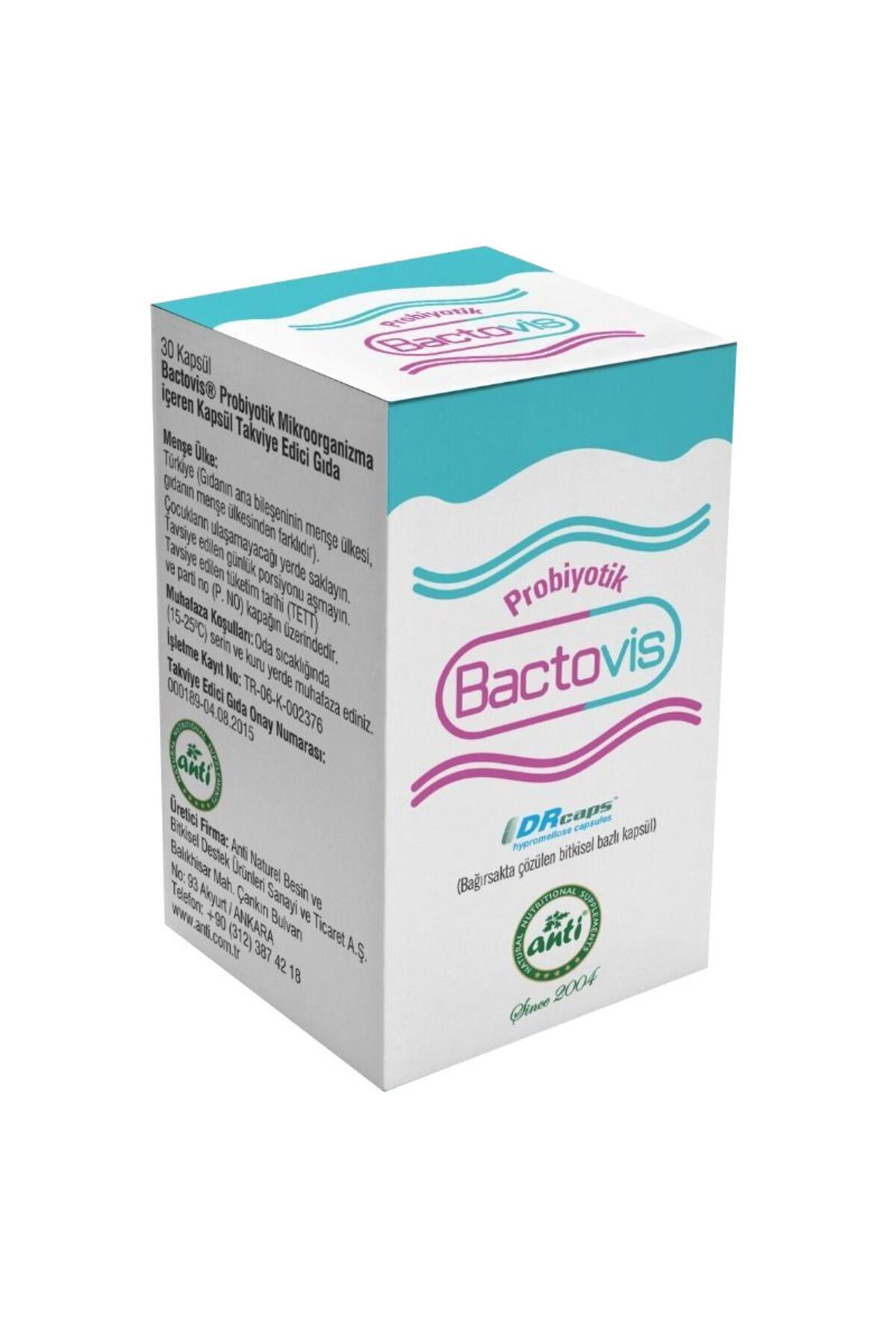 Anti Natural Bactovis Probiyotik 30 Kapsül