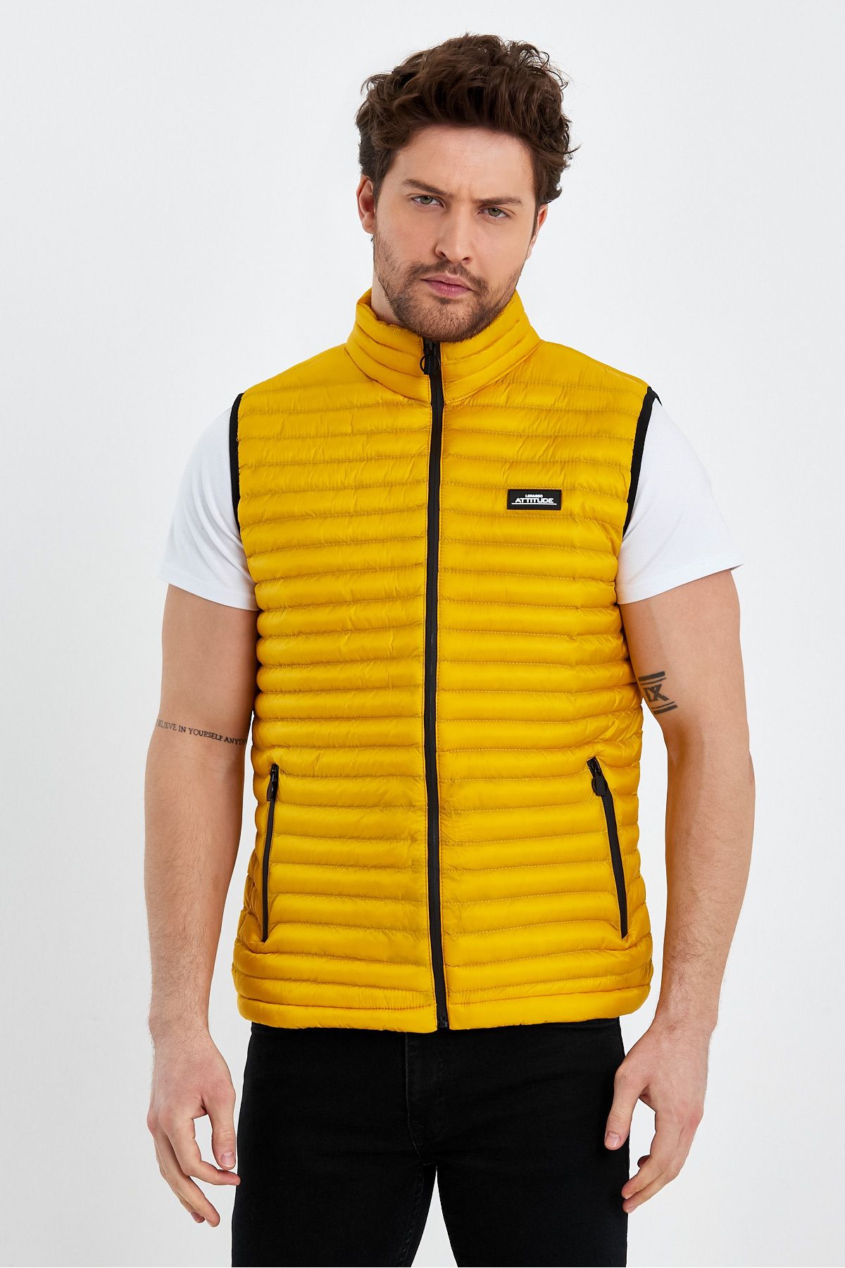 Weyeze-Stand Collar Thin Puffer Vest Ad-K59155Prm 2