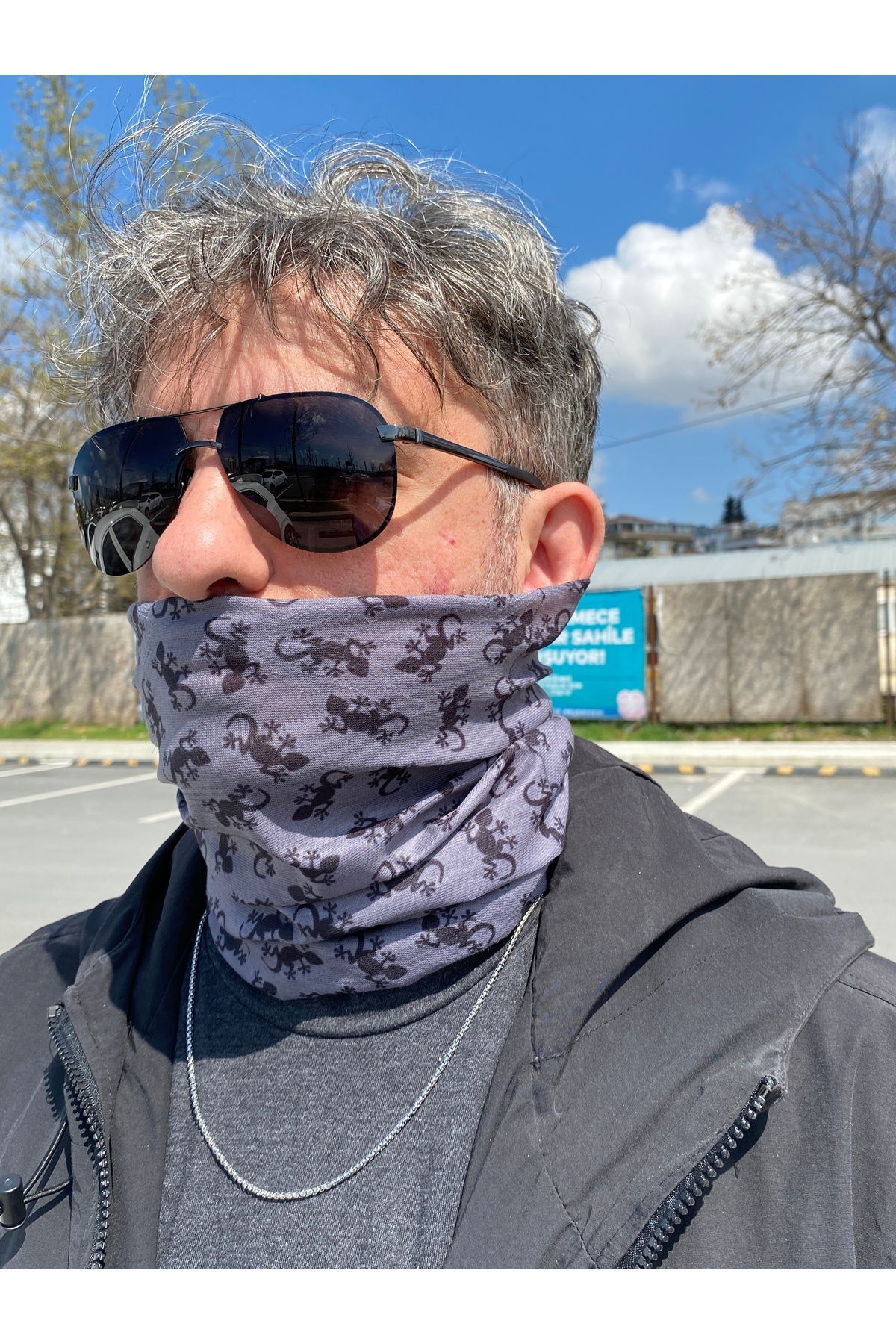 kurukafagift BUFF Motorcu Maske Outdoor Boyunluk Unisex Bandana Kertenkele Baskılı