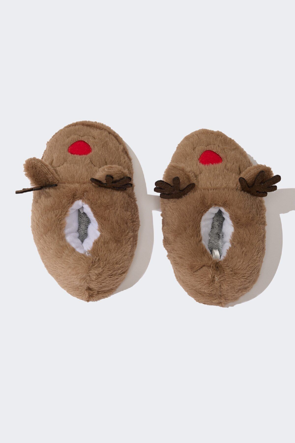 DeFacto-Girl's Christmas Themed Thick Sole House Slippers D3449A824Wn 6