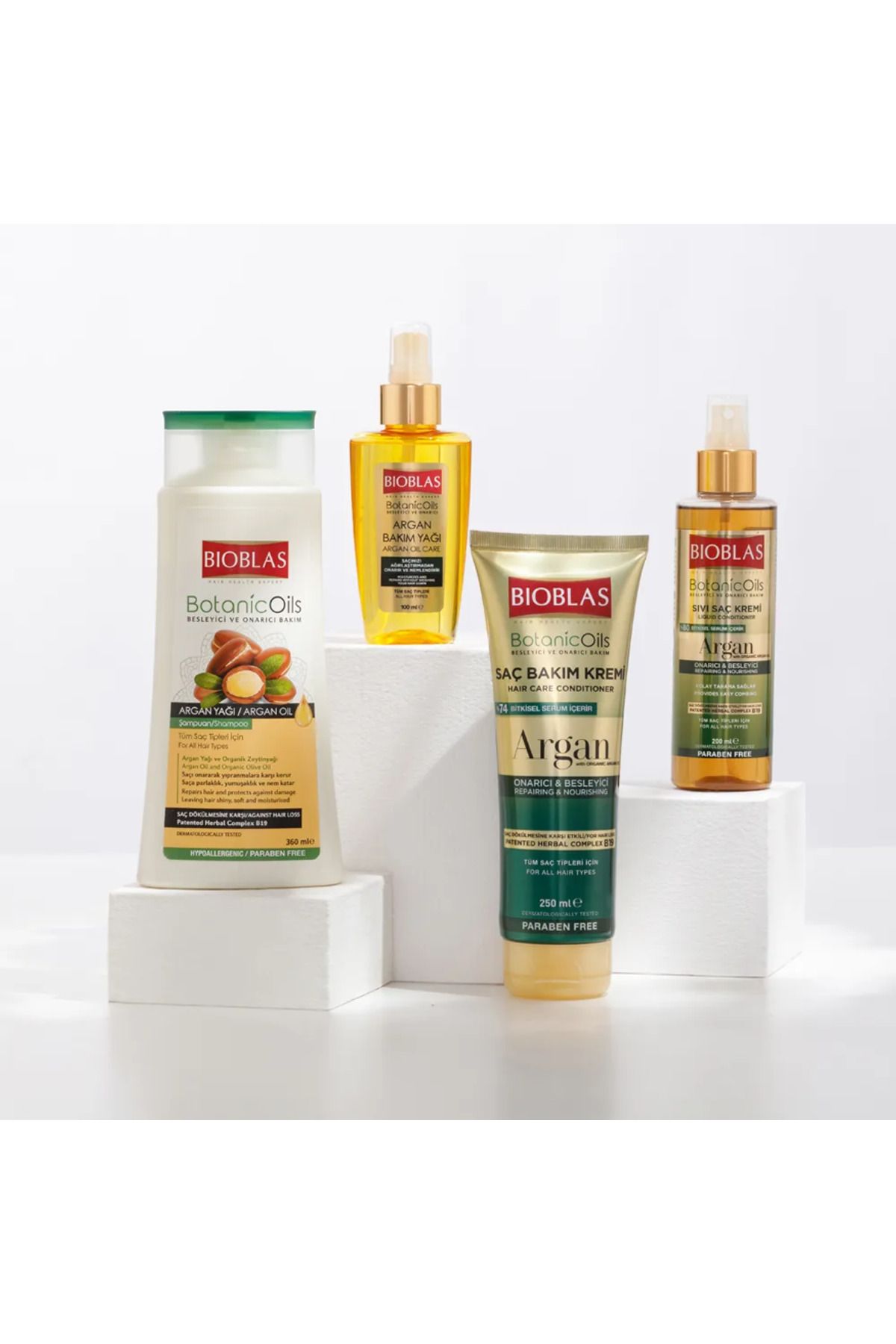 Bioblas-360 Ml x 3 Pieces Botanic Oils Argan Oil Shampoo 6