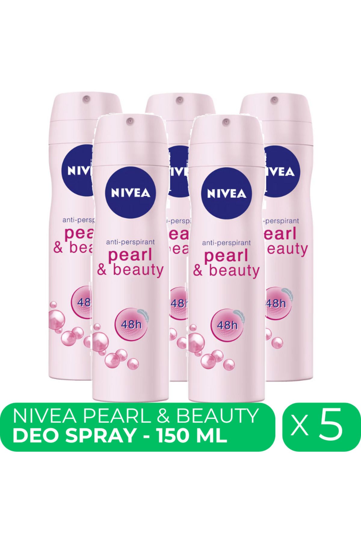 NIVEA-Pearl & Beauty, deodorant spray for women, 5 pcs x 150 ml 1