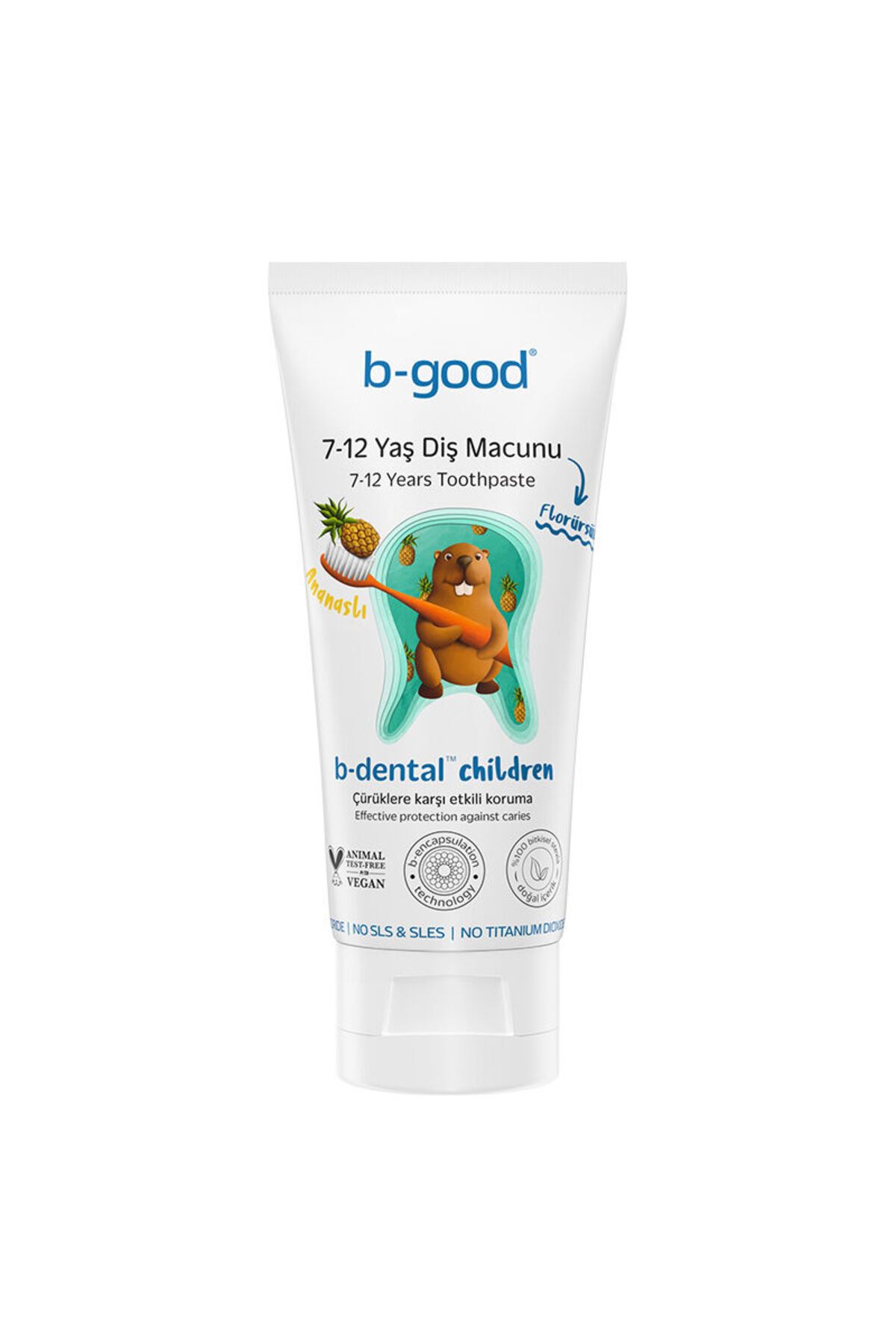 b-good care b-good b-dental 7-12 Yaş Çocuk Diş Macunu Florürsüz Ananas 50 ml
