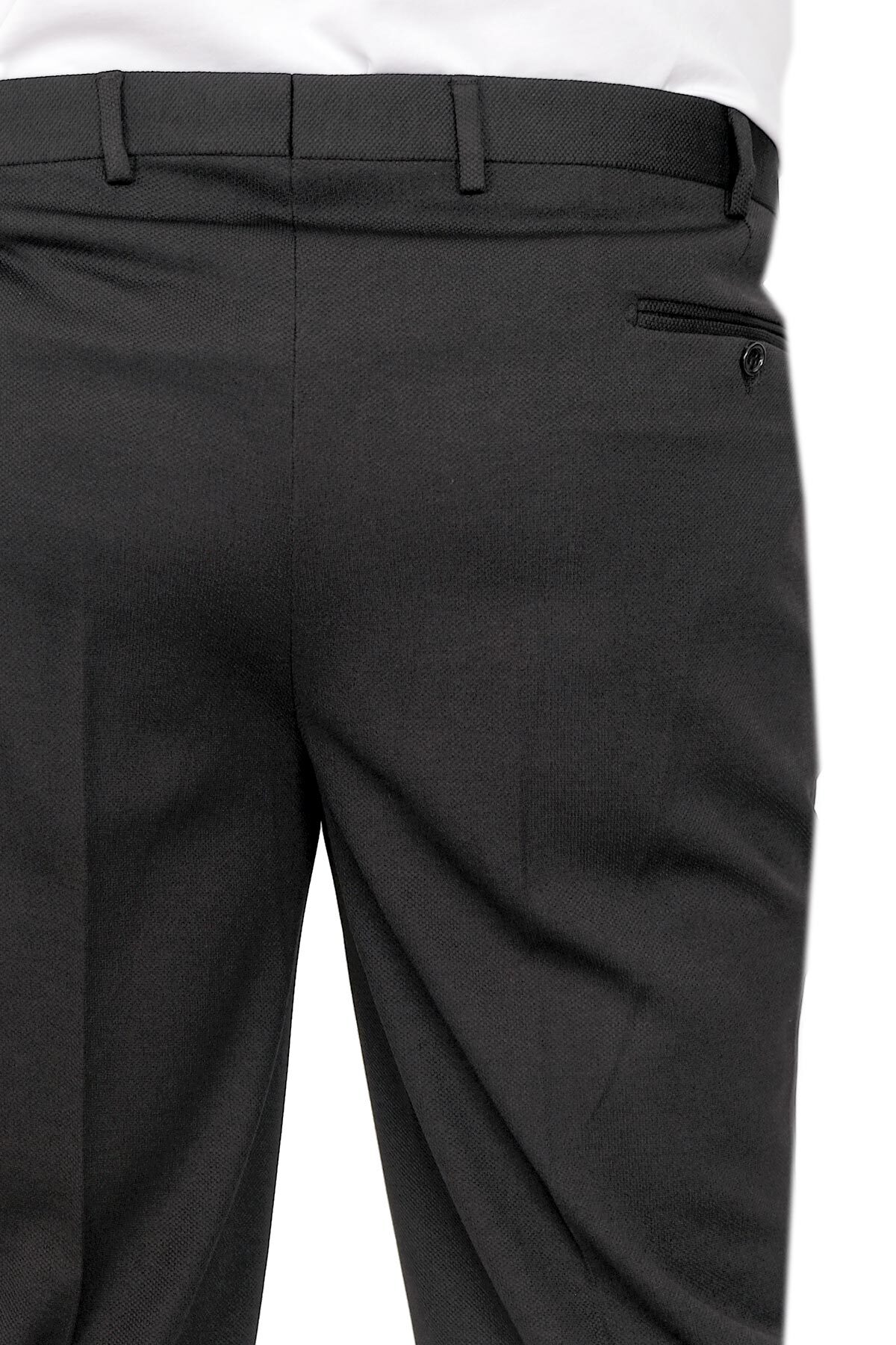 ModeXL Mode XL Büyük Beden Erkek Kumaş Pantolon Tintin 21027 Siyah görsel 5