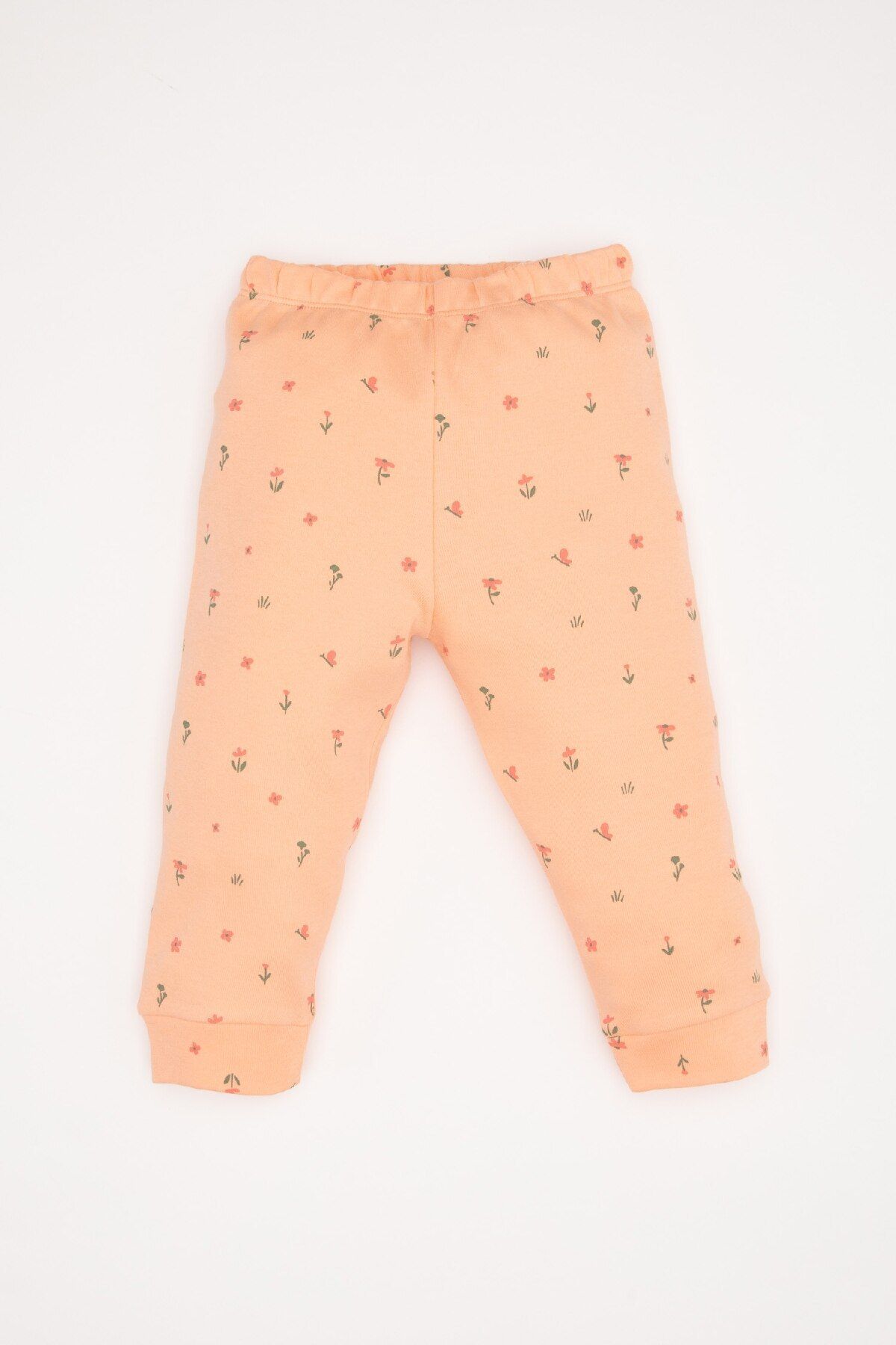 Kız Bebek Pijama Takımı Bisiklet Yaka Çiçekli Uzun Kollu Üst Uzun Alt D8291a5ns - 2