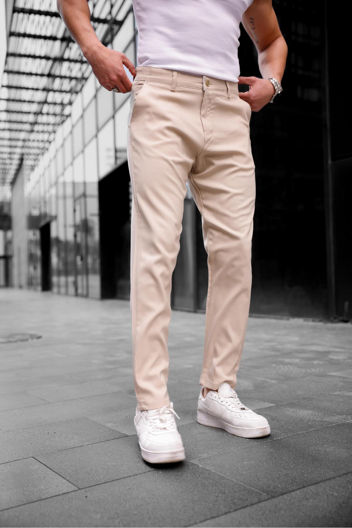COMBİNE MİCHAİL-Ανδρικό υφασμάτινο παντελόνι Slim Fit Μοντέλο ΜΠΕΖ 7