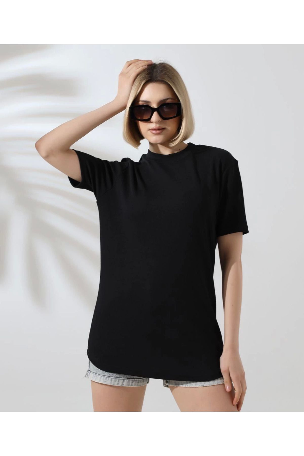 Vemora Unisex Bisiklet Yaka Slim Fit T-Shirt - Siyah
