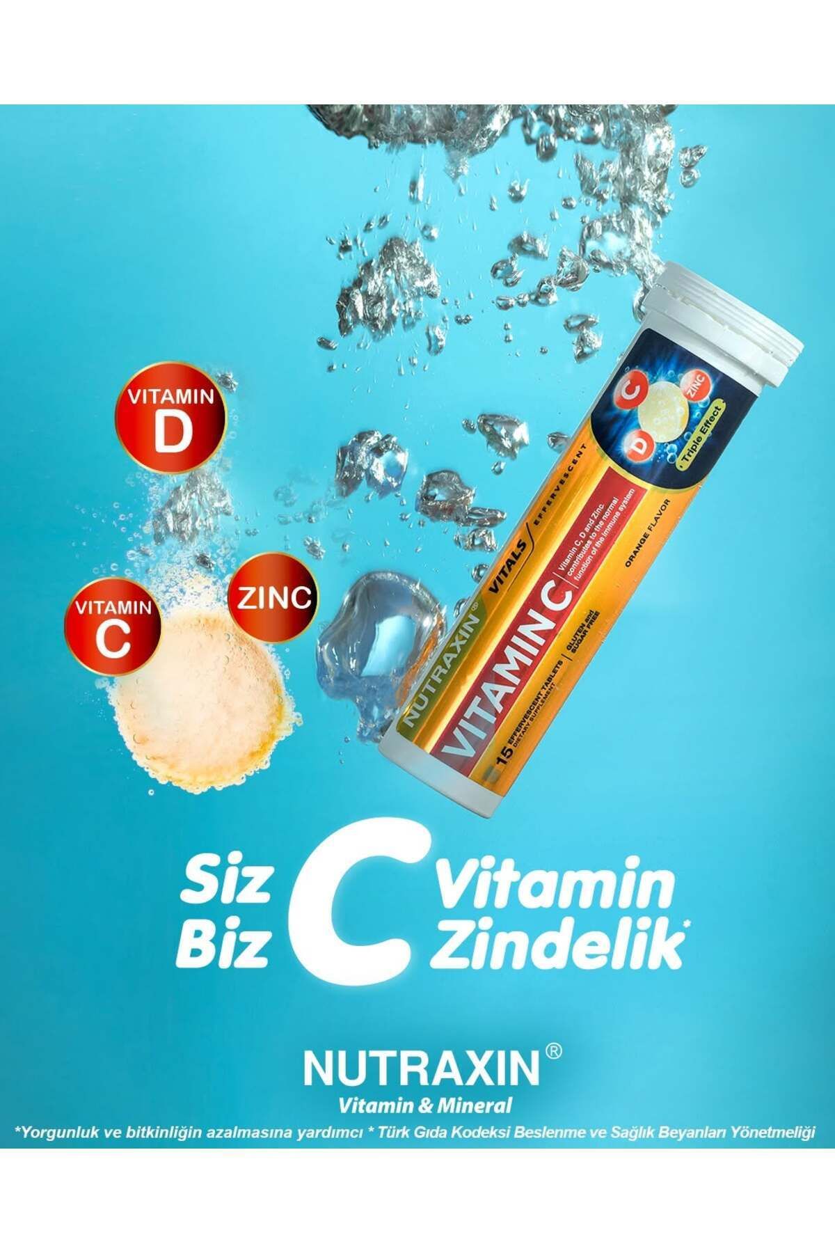 Nutraxin-Vitamin C and Zinc Effervescent Tablet - Set of 3 3