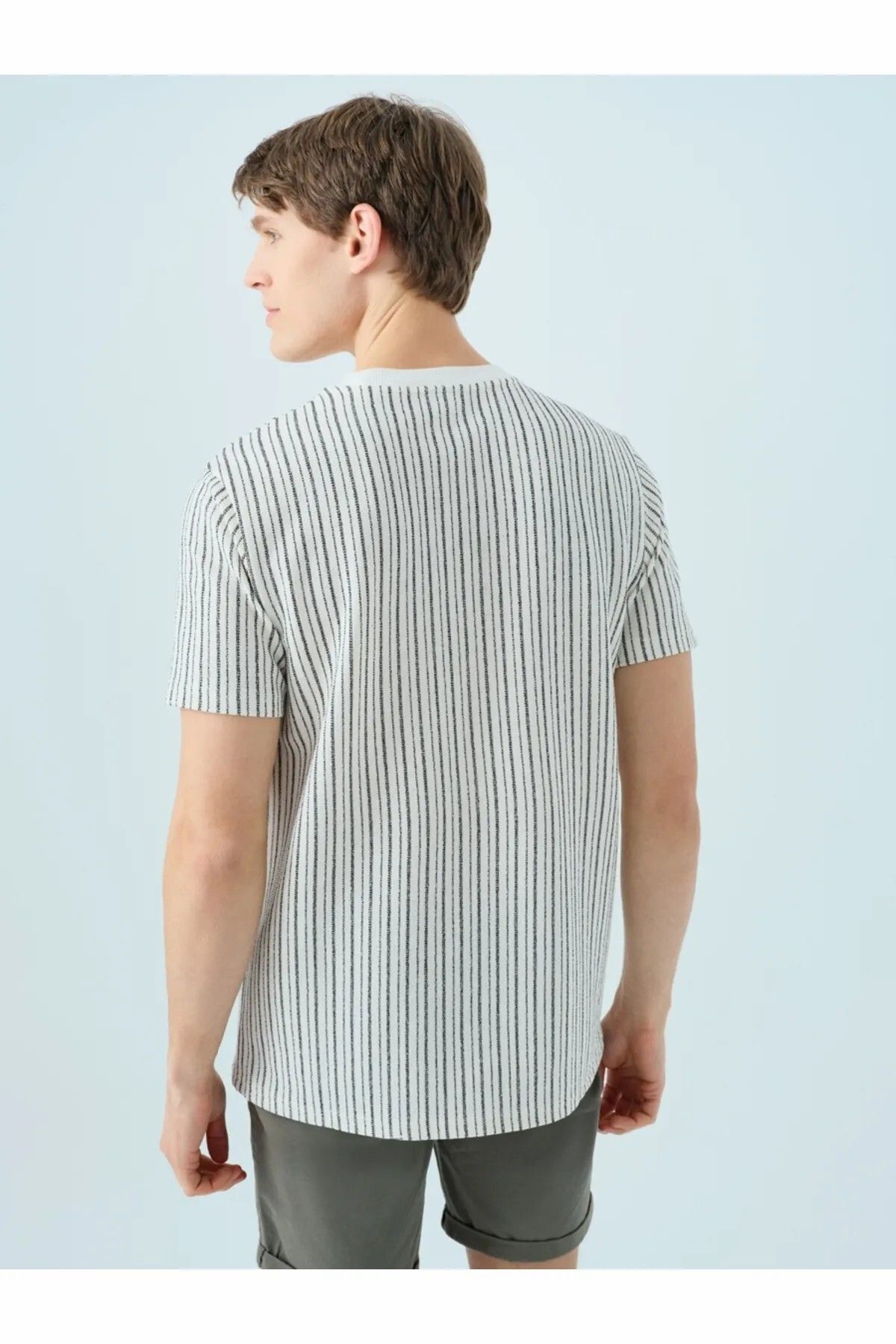 Loft-Men's Ecru Lf 2038584   Ecru m Tss T-Shirt Lf 2038584 -Ecru 3