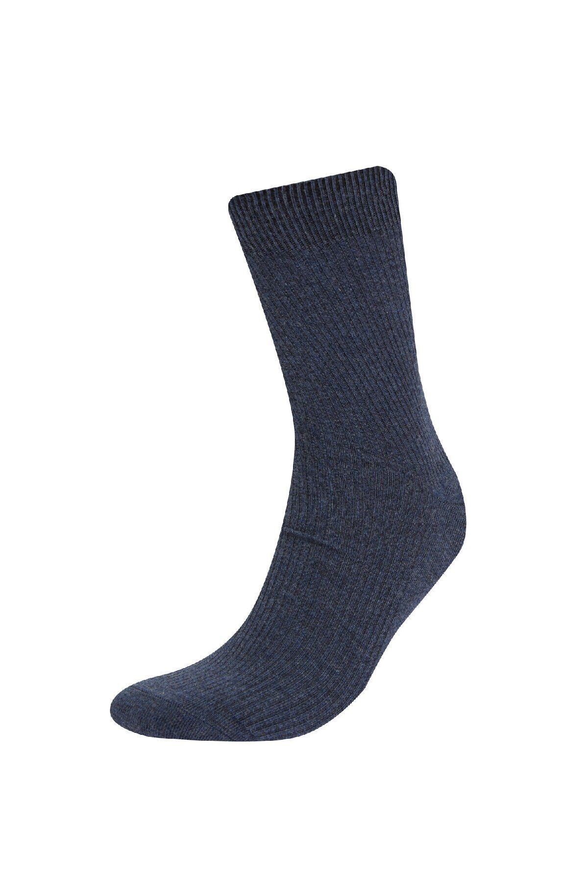 DeFacto-Men's Comfortable Elastic 5-Piece Cotton Long Socks D9673Axns 3