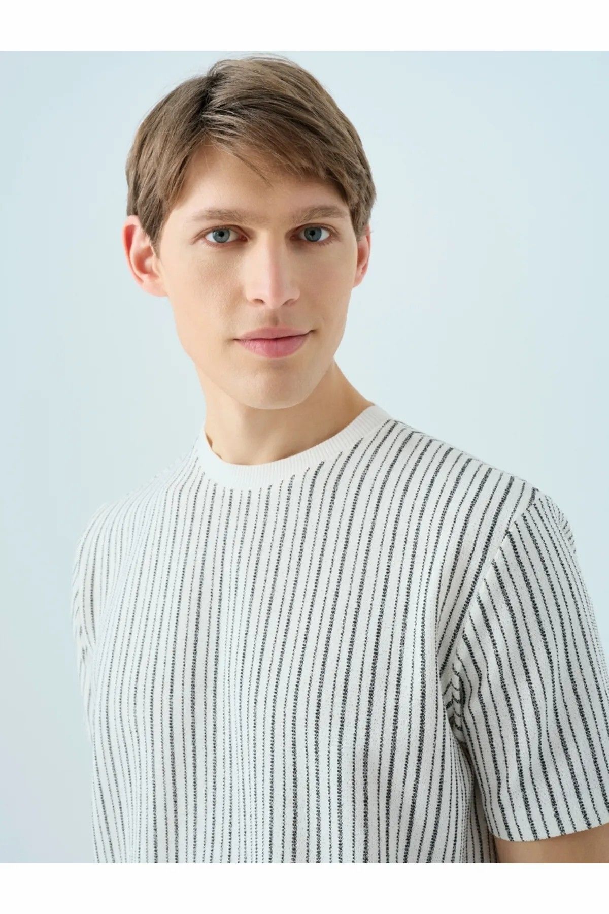 Loft-Men's Ecru Lf 2038584   Ecru m Tss T-Shirt Lf 2038584 -Ecru 4