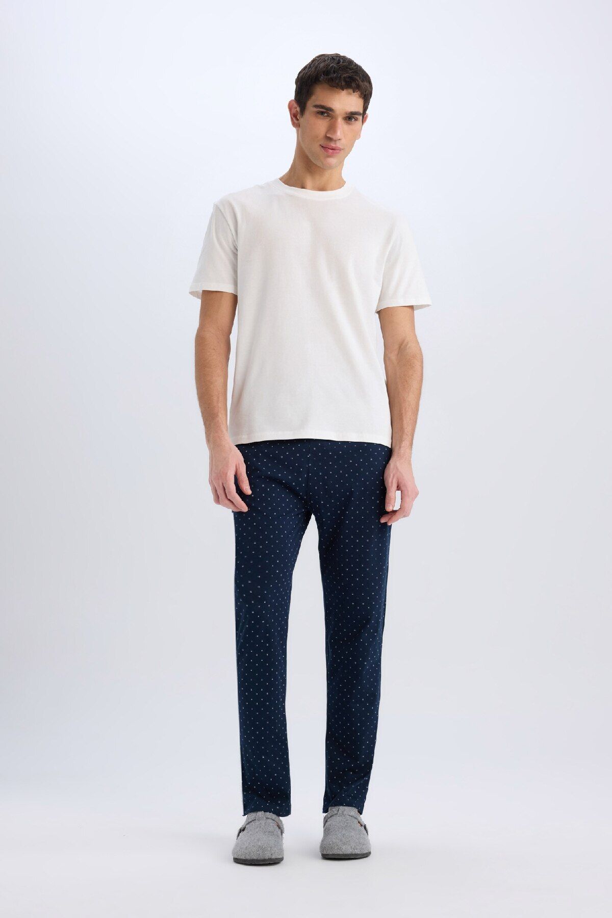 DeFacto-Regular Fit Printed Pocket Pajama Bottoms 3