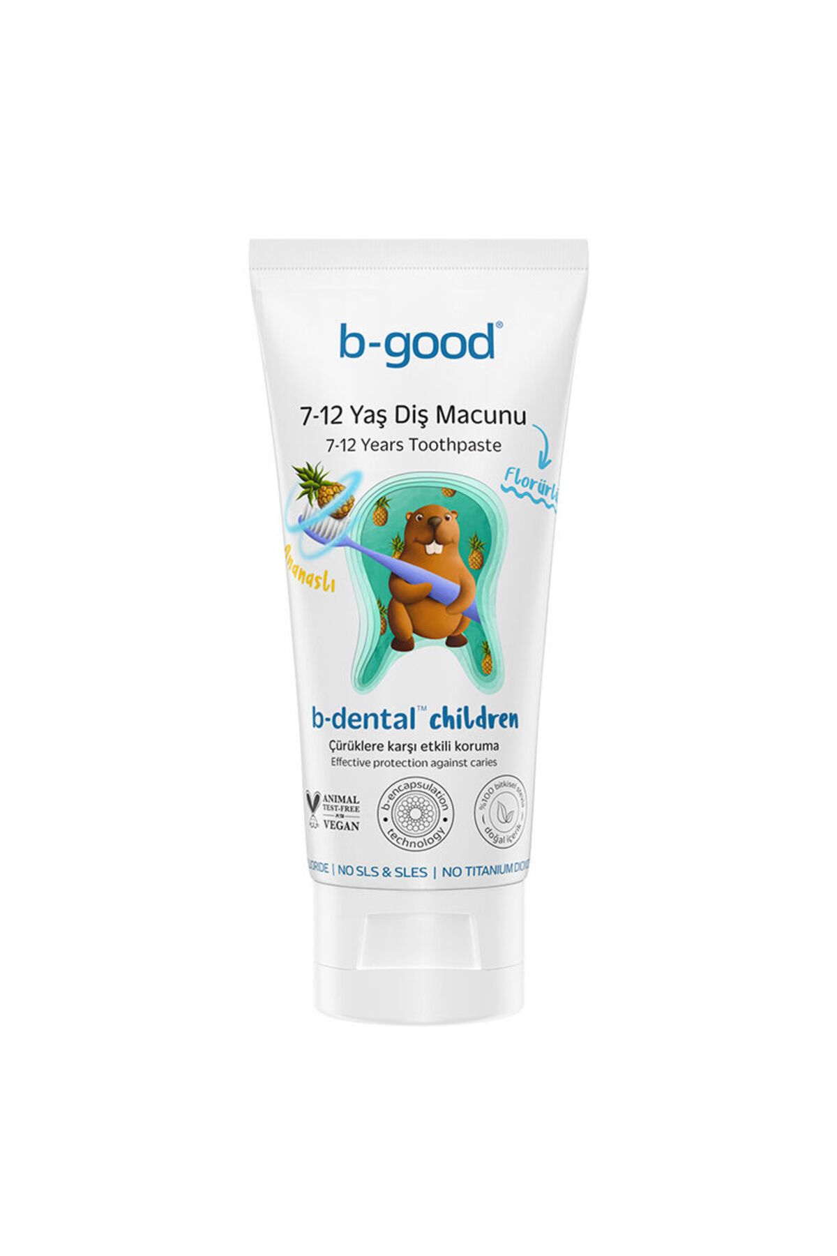 b-good care b-good b-dental 7-12 Yaş Çocuk Diş Macunu Florürlü Ananas 50 ml
