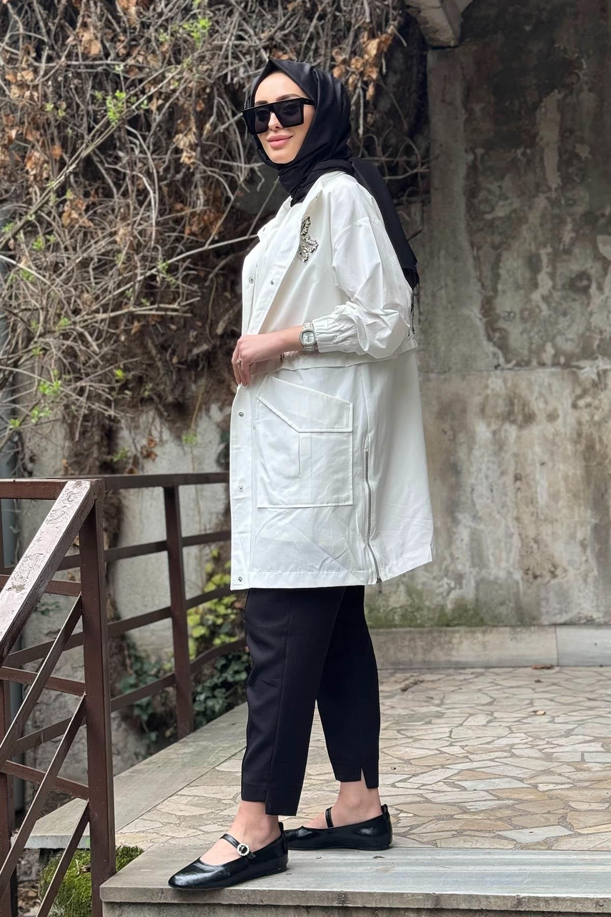 Moodbasic-Trench Mb25.69 Ecru 2