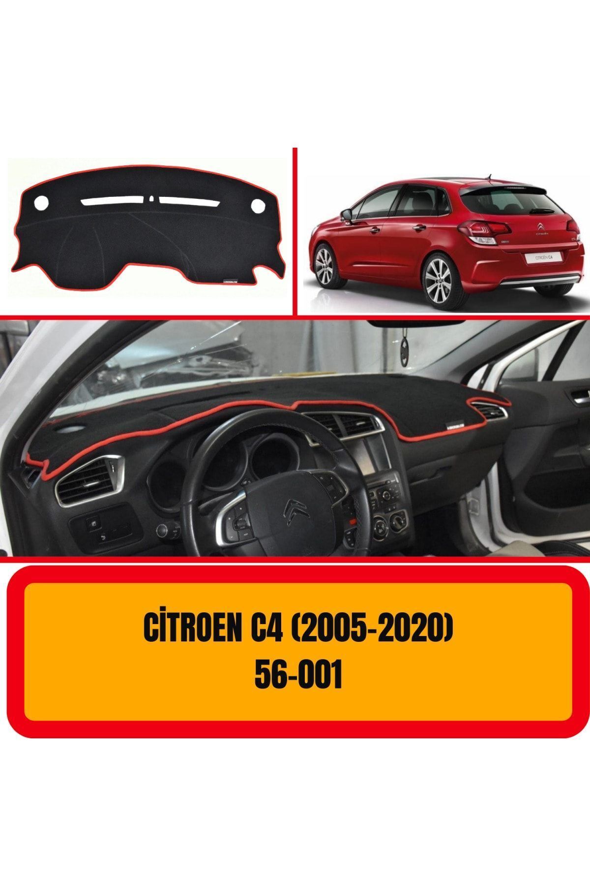 A3D TORPİDO KORUMA-Citroen C4 2005-2020 Front Chest Panel Torpedo Protection Protective Case Carpet / A3D/ 3D 1