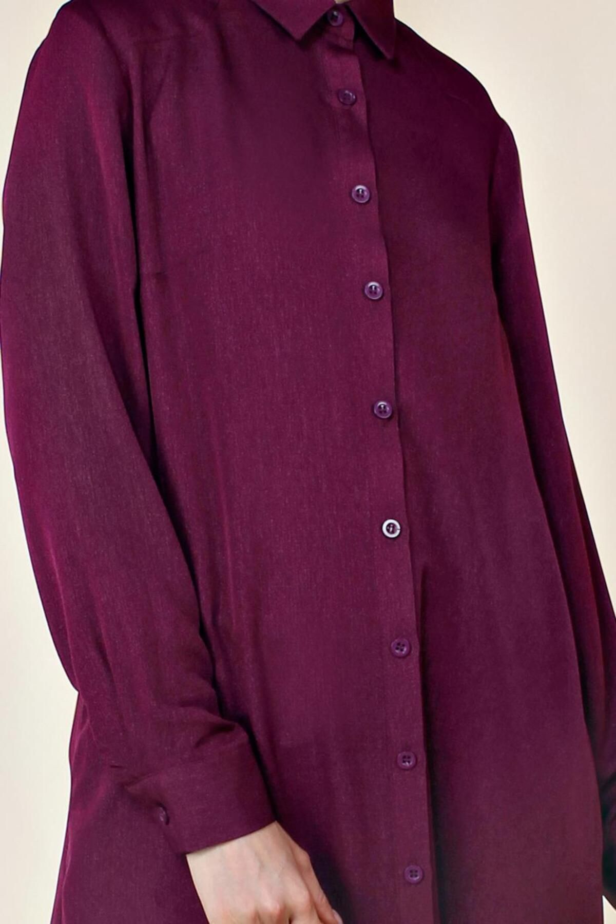 Alvina-Buttoned Tunic with Side Slips 4854 4