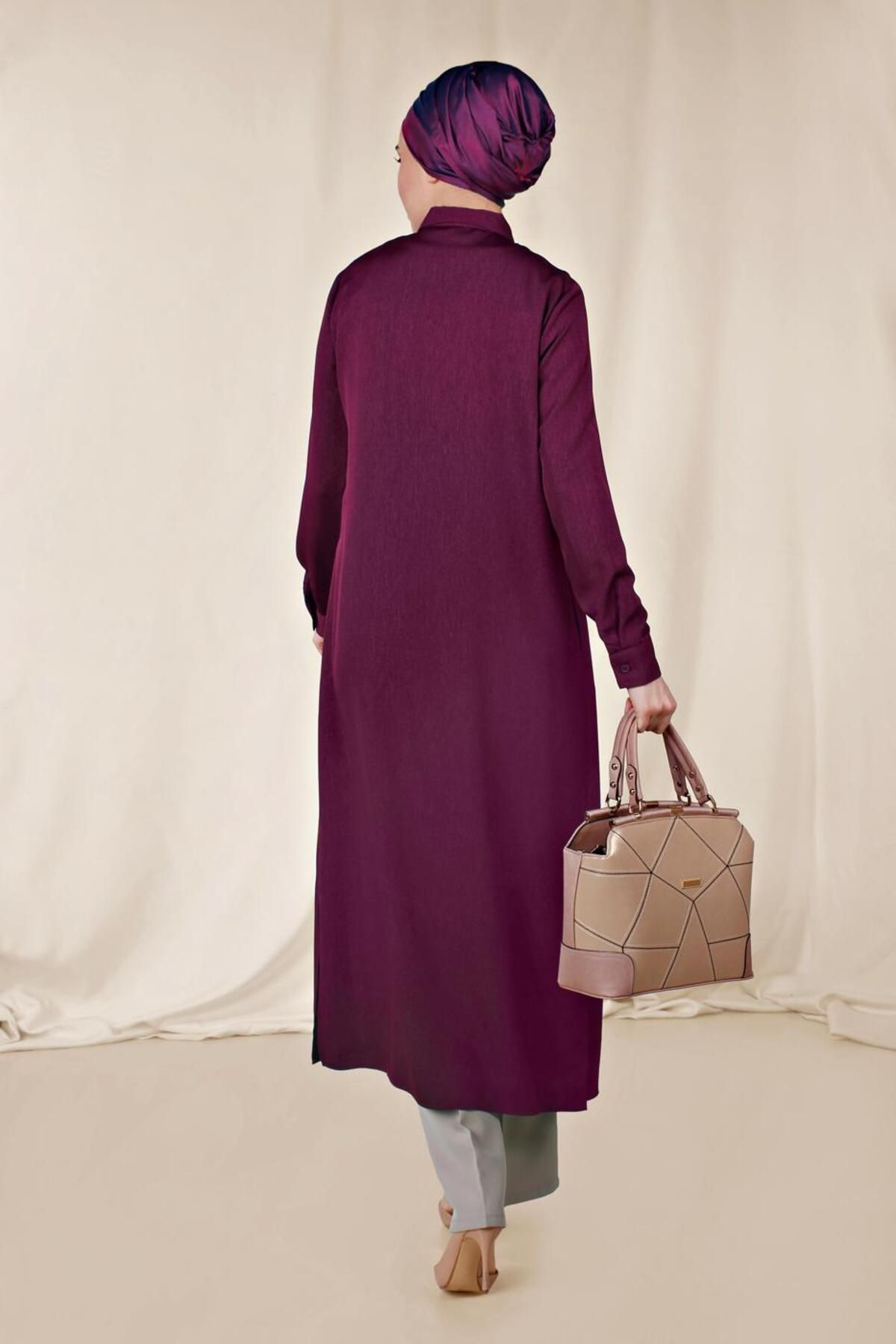 Alvina-Buttoned Tunic with Side Slips 4854 3