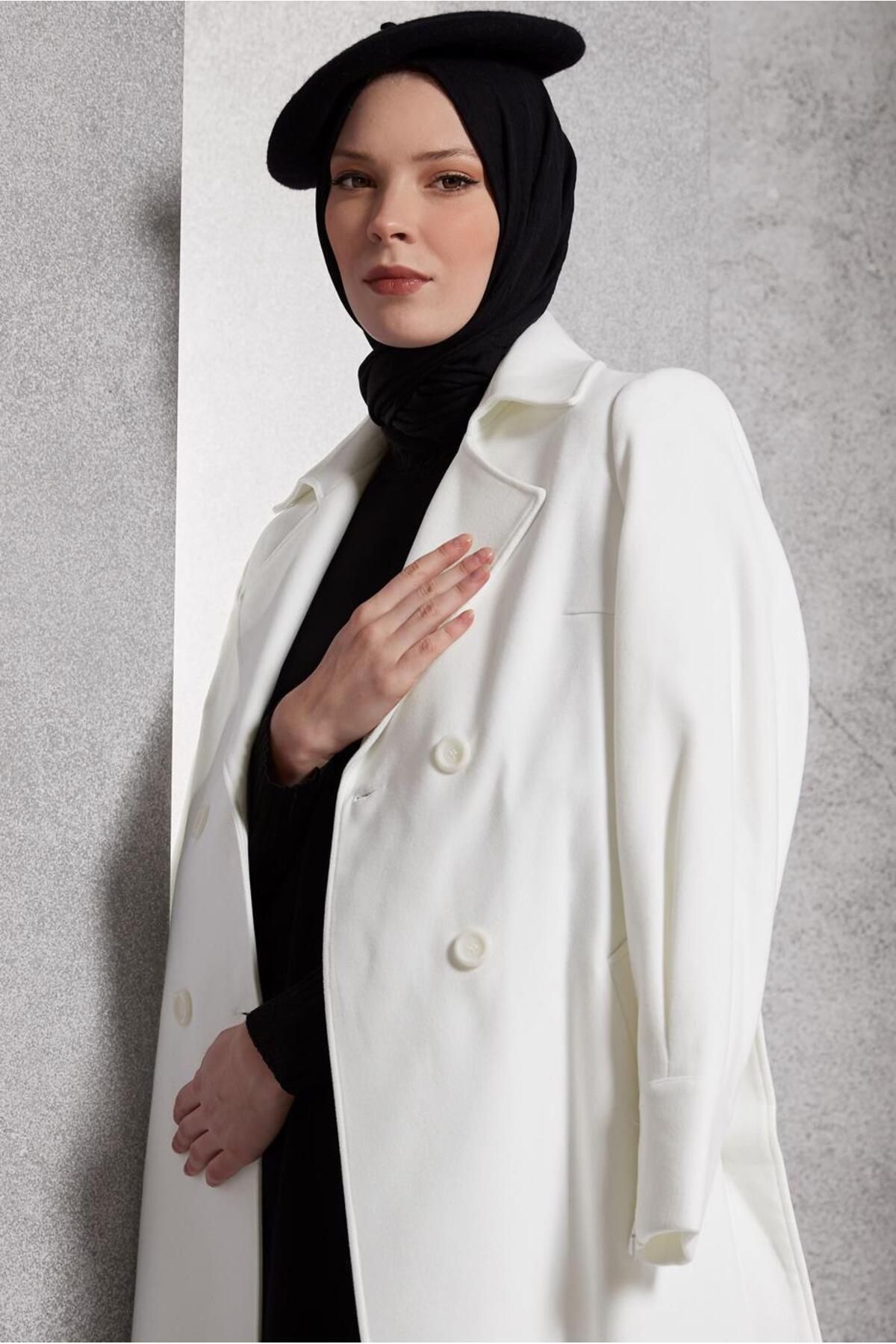 مانتو کمربندی 90471 Alvina