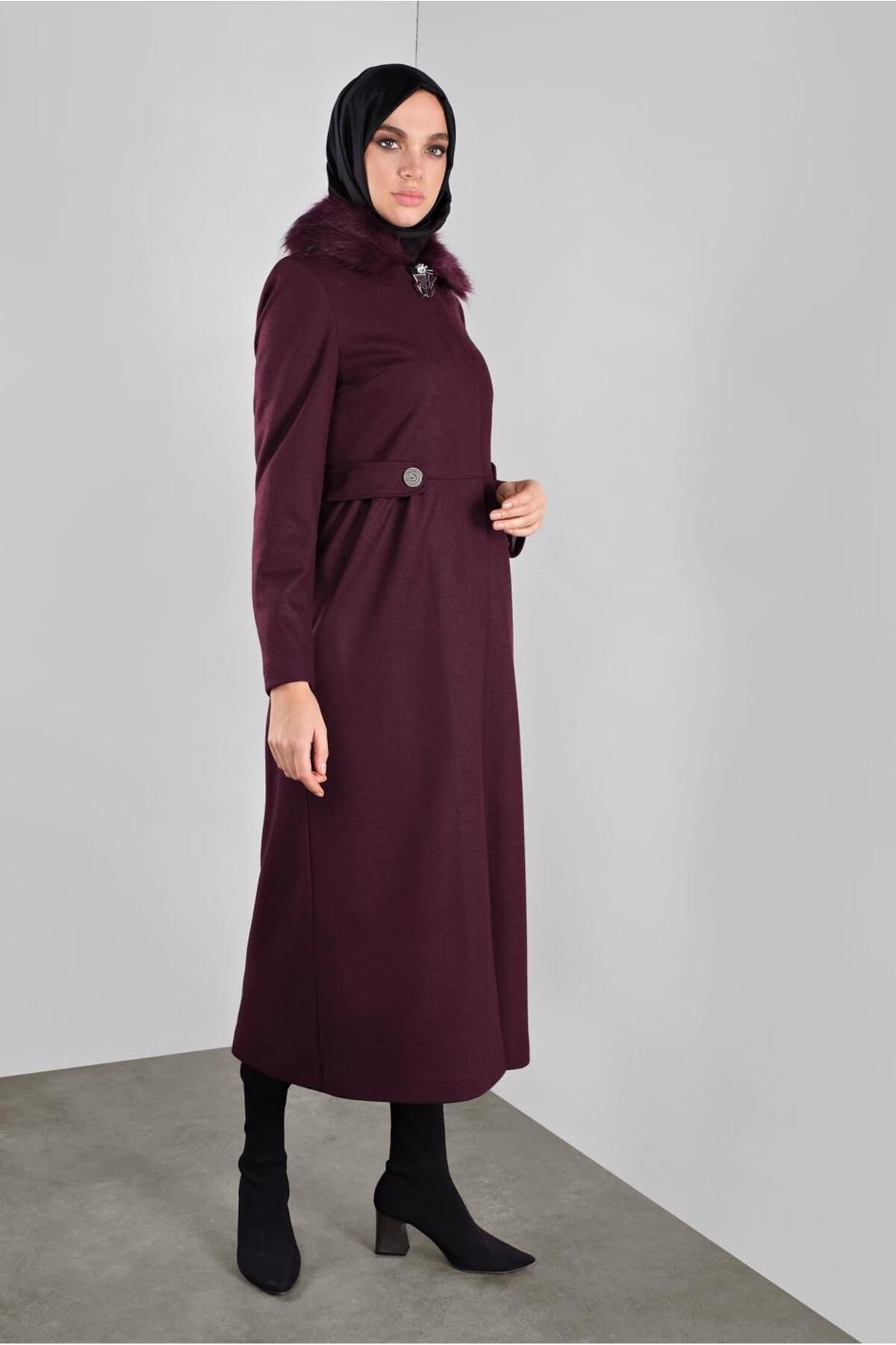 مانتو قلاب دار روی یقه 90123 Alvina