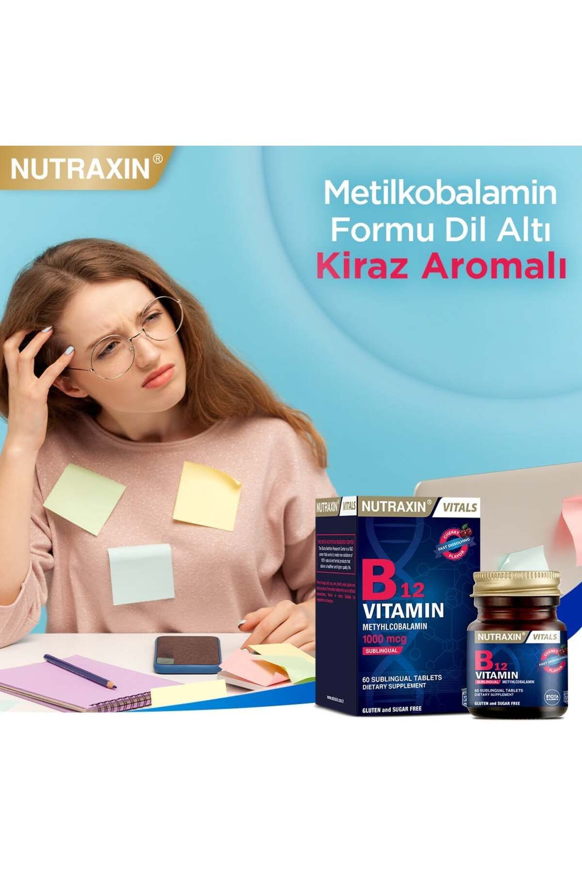 Nutraxin-Vitamin B12 - 1000 Mcg under Tongue Tablet 2 Pack 6