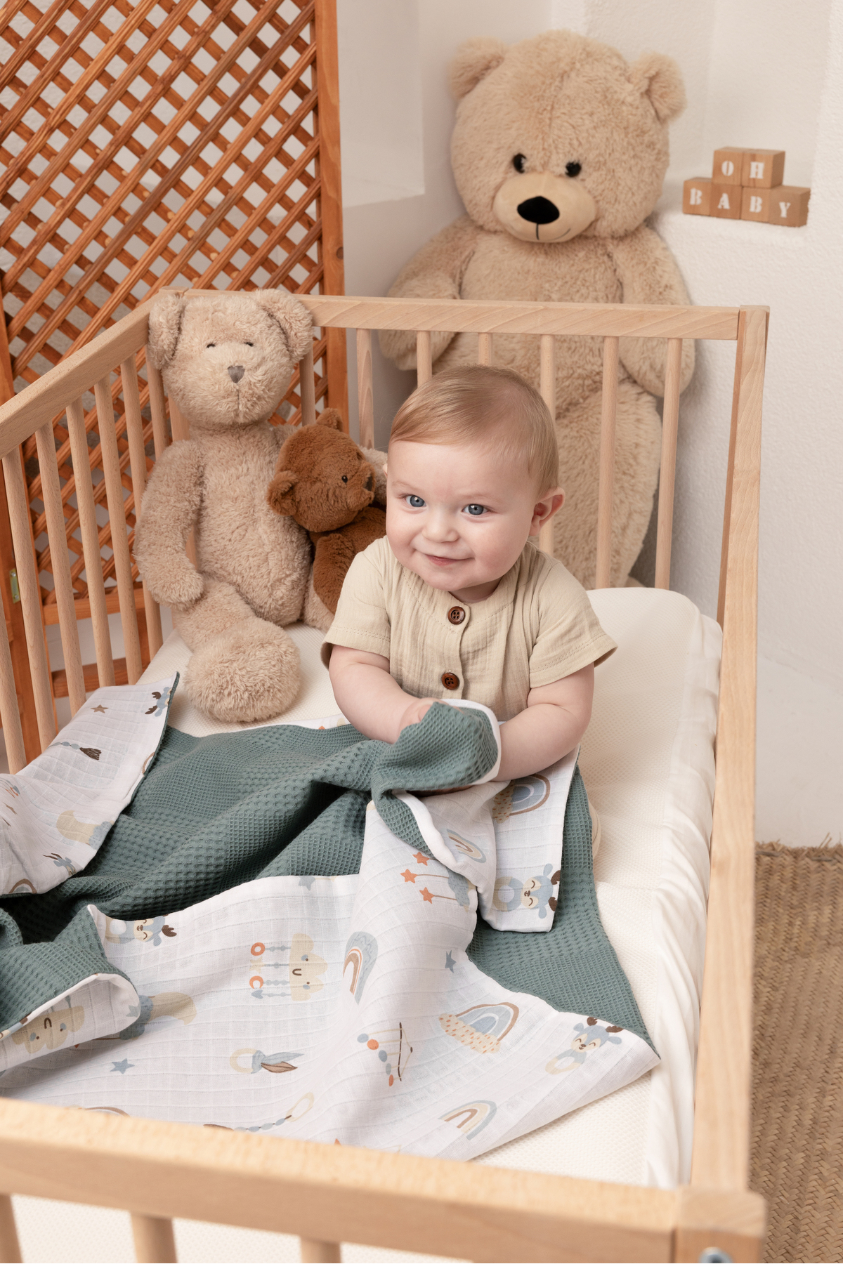 MİLNA BABY&KİDS Bebek Battaniyesi Müslin Bebek Battaniyesi Çift Tarafli Müslin Bebek Battaniyesi 100x100cm fotoğrafı 5 (önizleme)