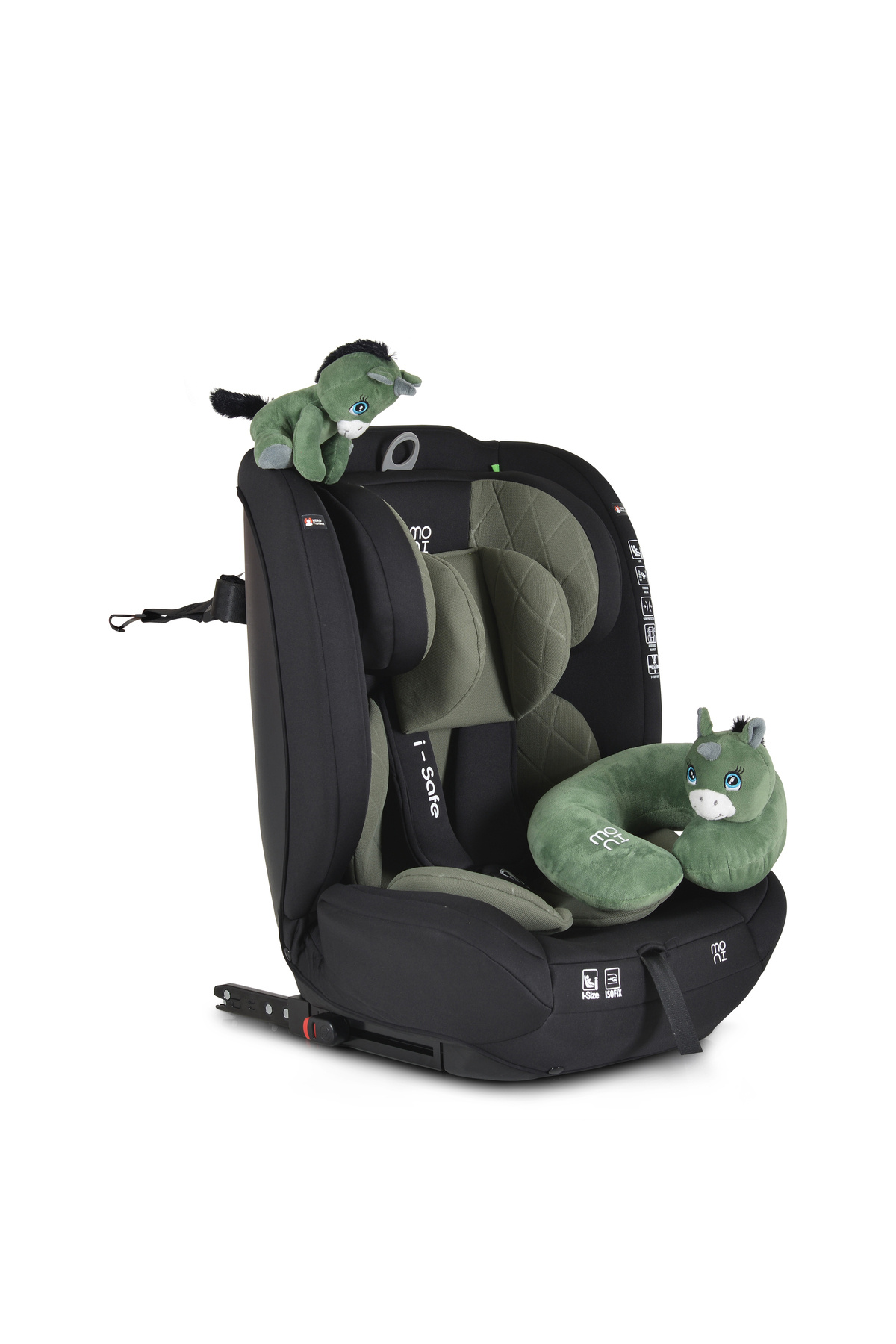 OEM Scaun Auto 9-36 Kg Cu Sistem Isofix Moni I-safe Verde 76-150cm - One Size