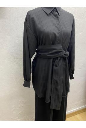 MODA Beli Kuşaklı Tunik Gömlek