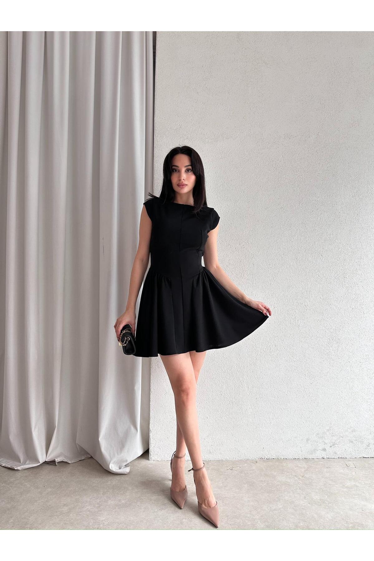 Mini Butik Mooi Butik LİME Mini Elbise 3400 - Siyah - Fiyatı, Yorumları