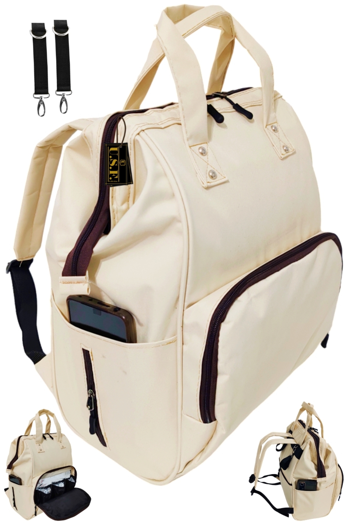 USF Anne Bebek  Bakım Sırt Çantası, Hastane Çıkışı Omuz çantası, Bebek Taşıma Çift Yönlü kanguru fotoğrafı 7 (önizleme)