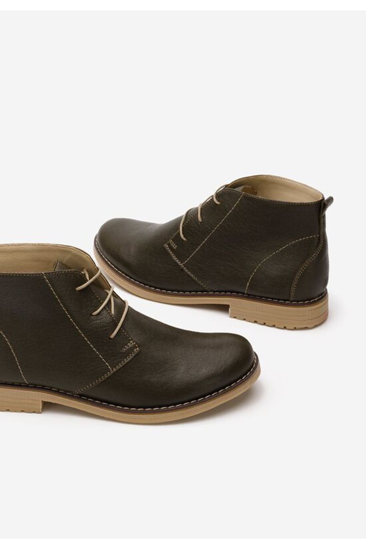 B T Shoes-Ghete dama piele Kalisa V2 kaki 5