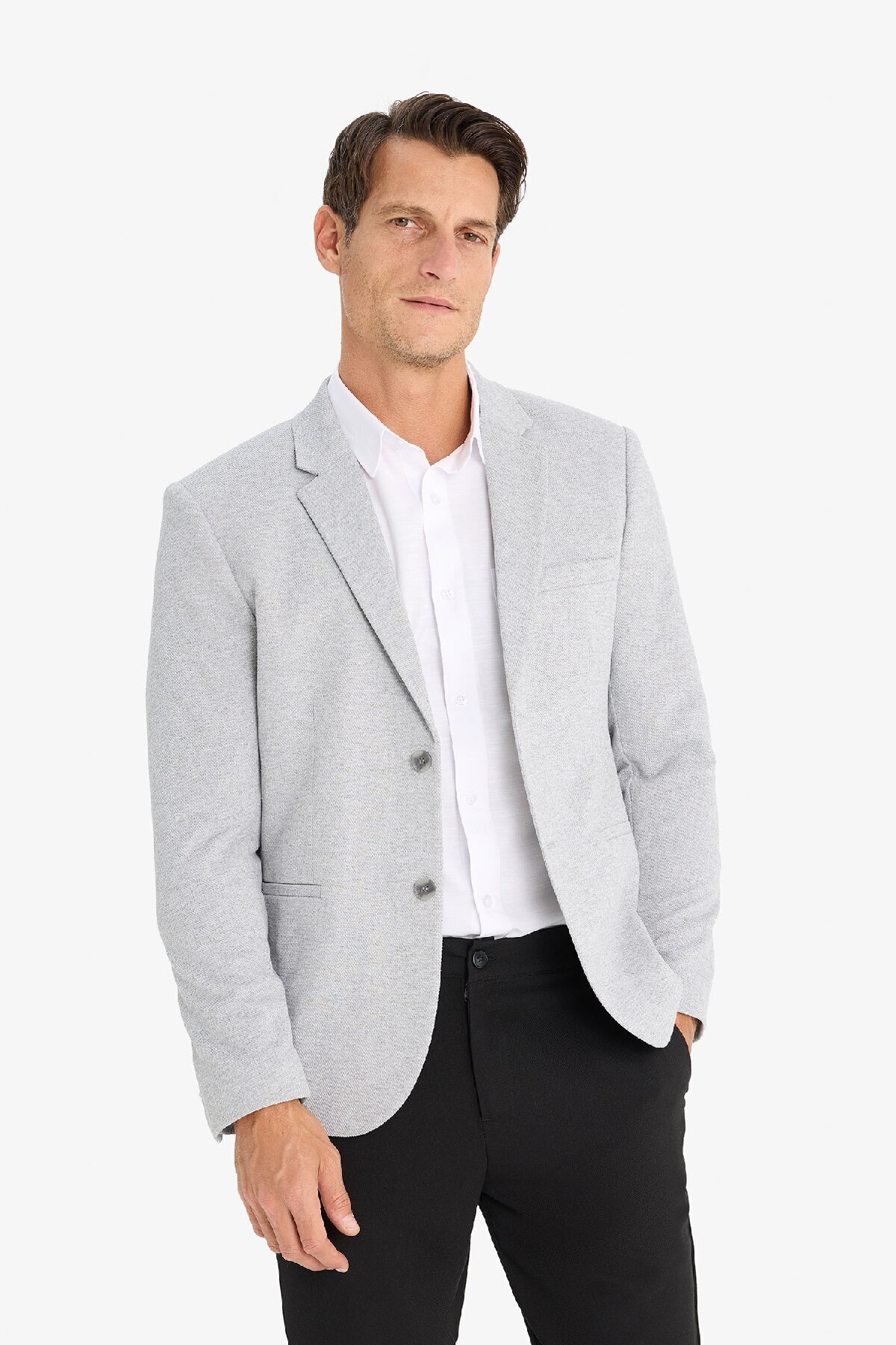 DeFacto-Slim Fit Slim Fit gefütterte geknöpfte Blazerjacke N0503az25sp 3