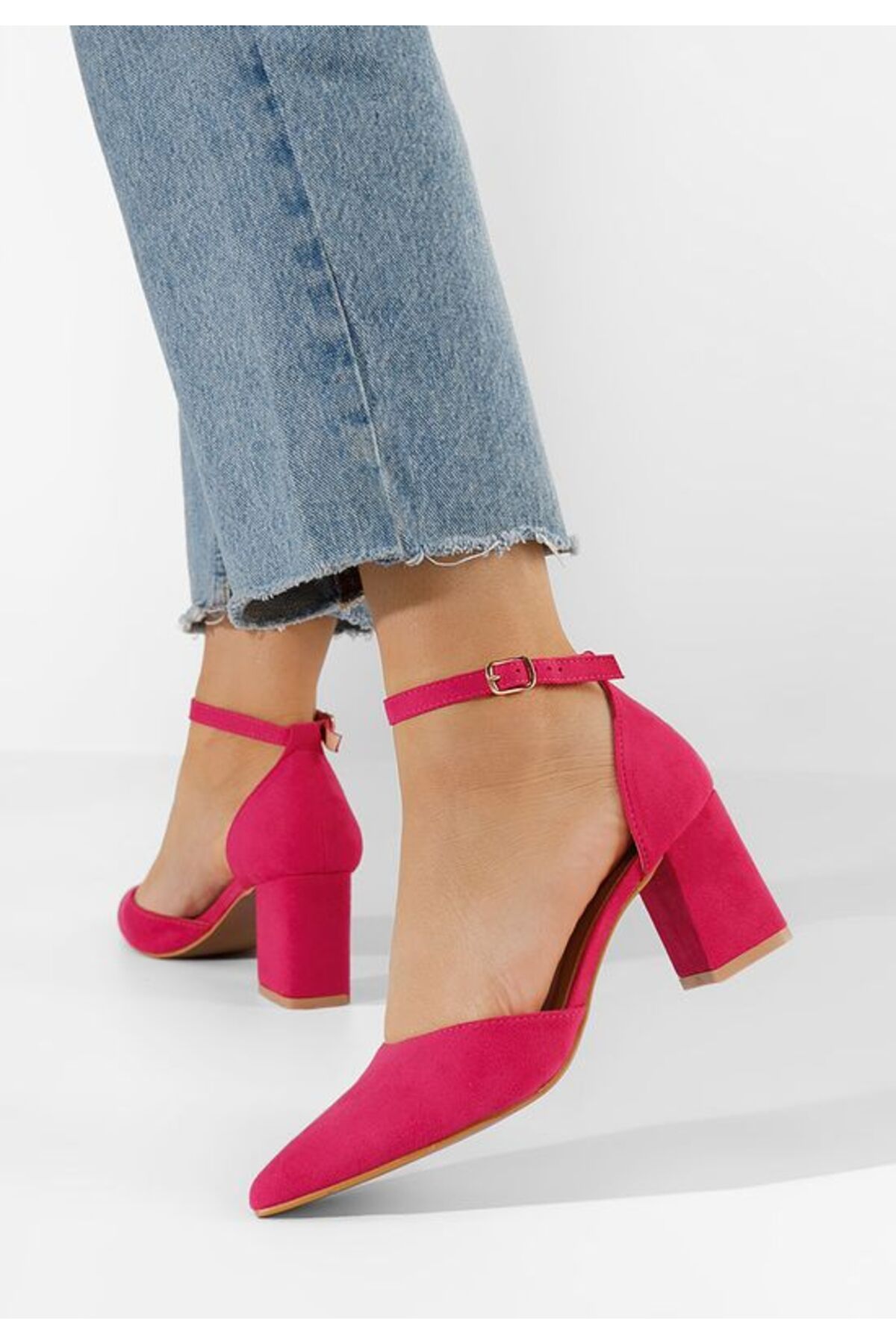 B T Shoes-Alivila V2 Fuchsia Chunky Heel Shoes 7
