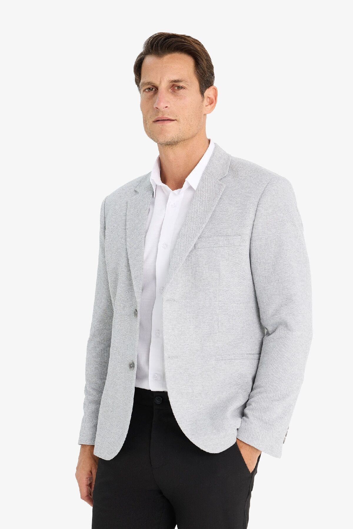 DeFacto-Slim Fit Slim Fit gefütterte geknöpfte Blazerjacke N0503az25sp 4
