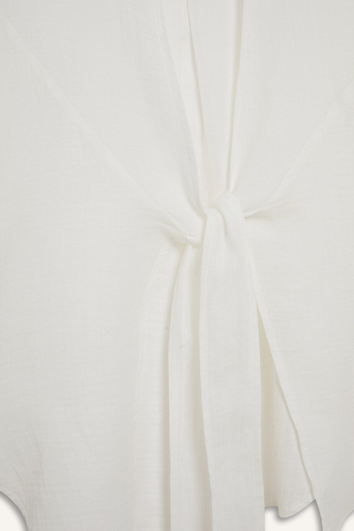 DeFacto-Muslin Front Tie Beach Shirt-Fall in Love B7333Ax24Sm 8