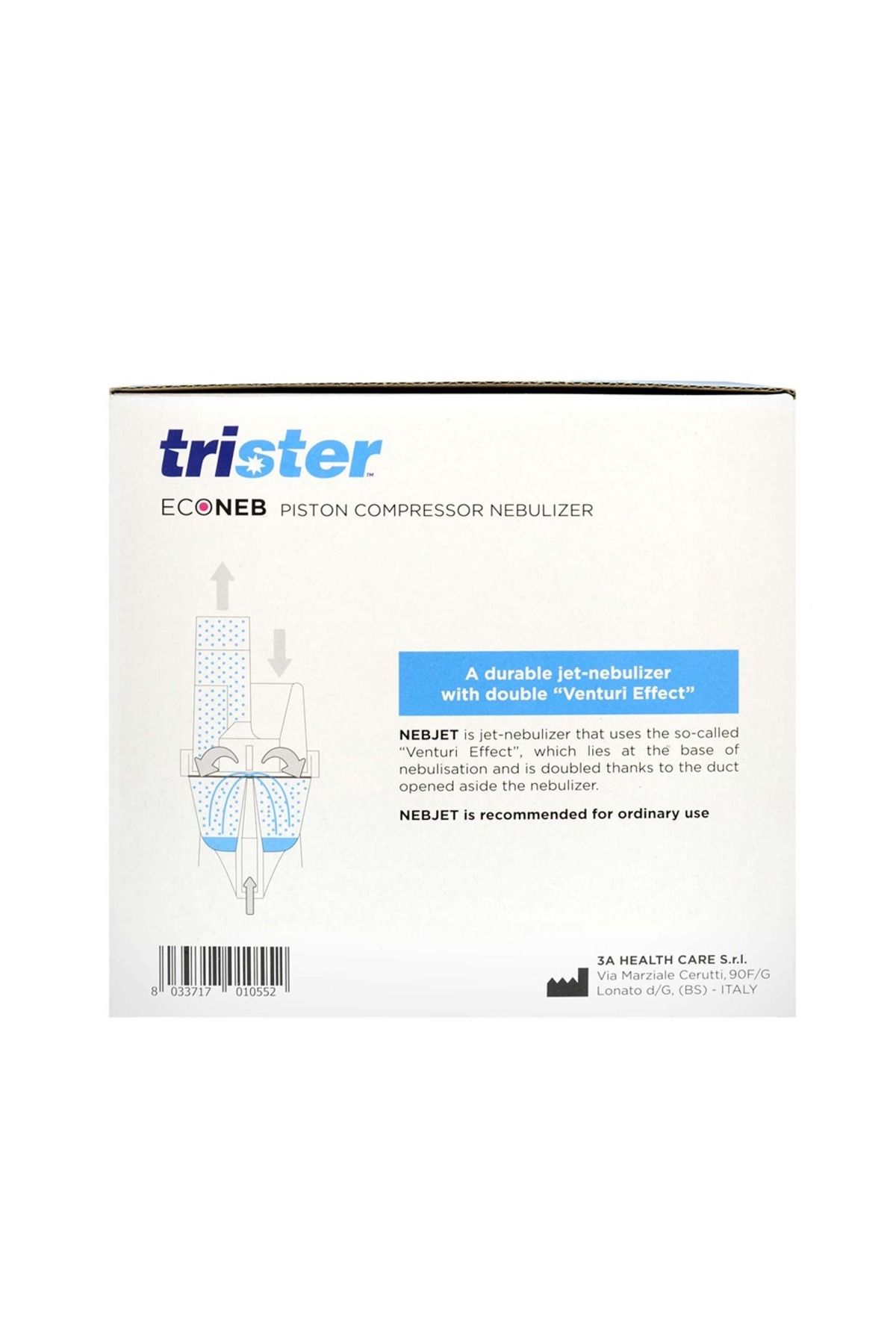 trister-Econeb Piston Compressor Nebulizer, Nebulization Rate 0.35 Ml/Min : AP12003A 4