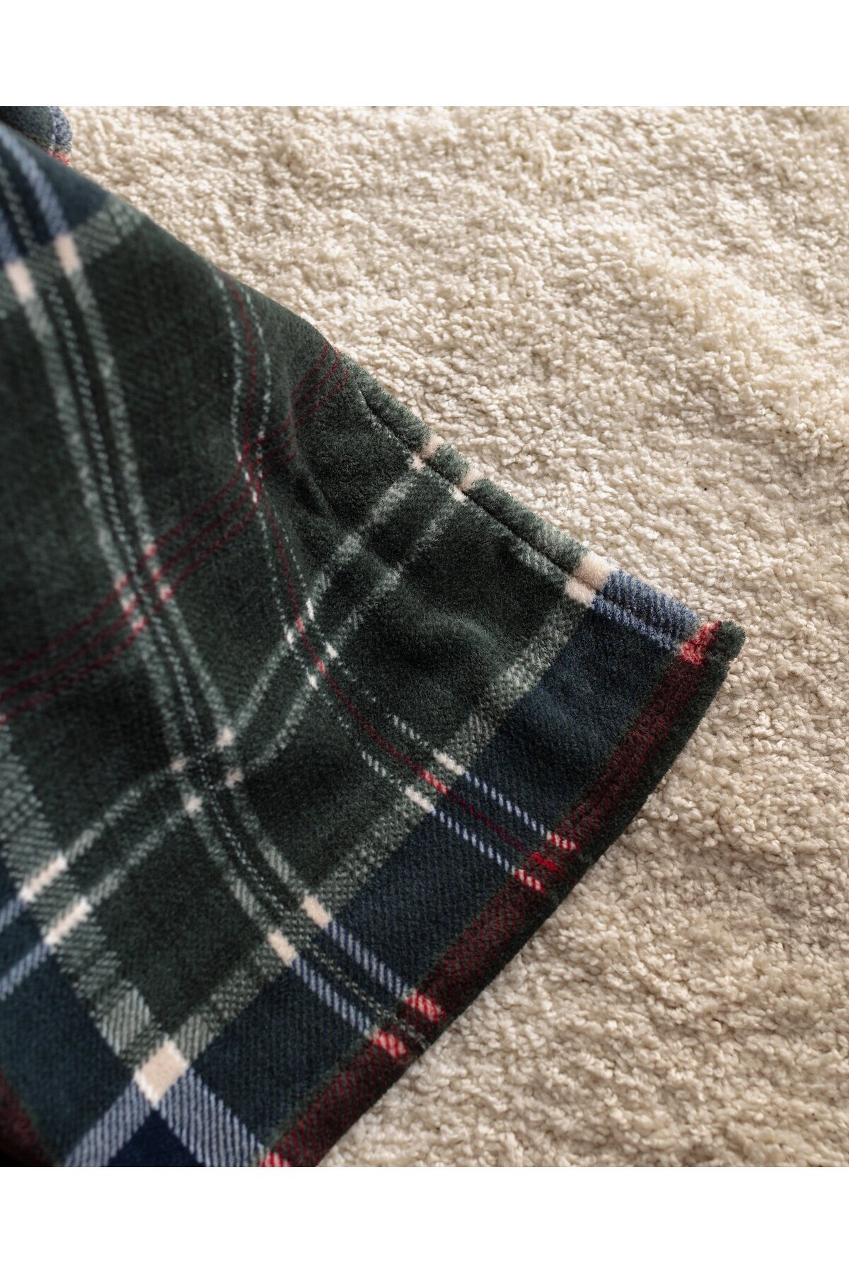Madame Coco-Tignes Welsoft Fleecedecke mit Aufdruck, Einzelbett, Dunkelgrün 4