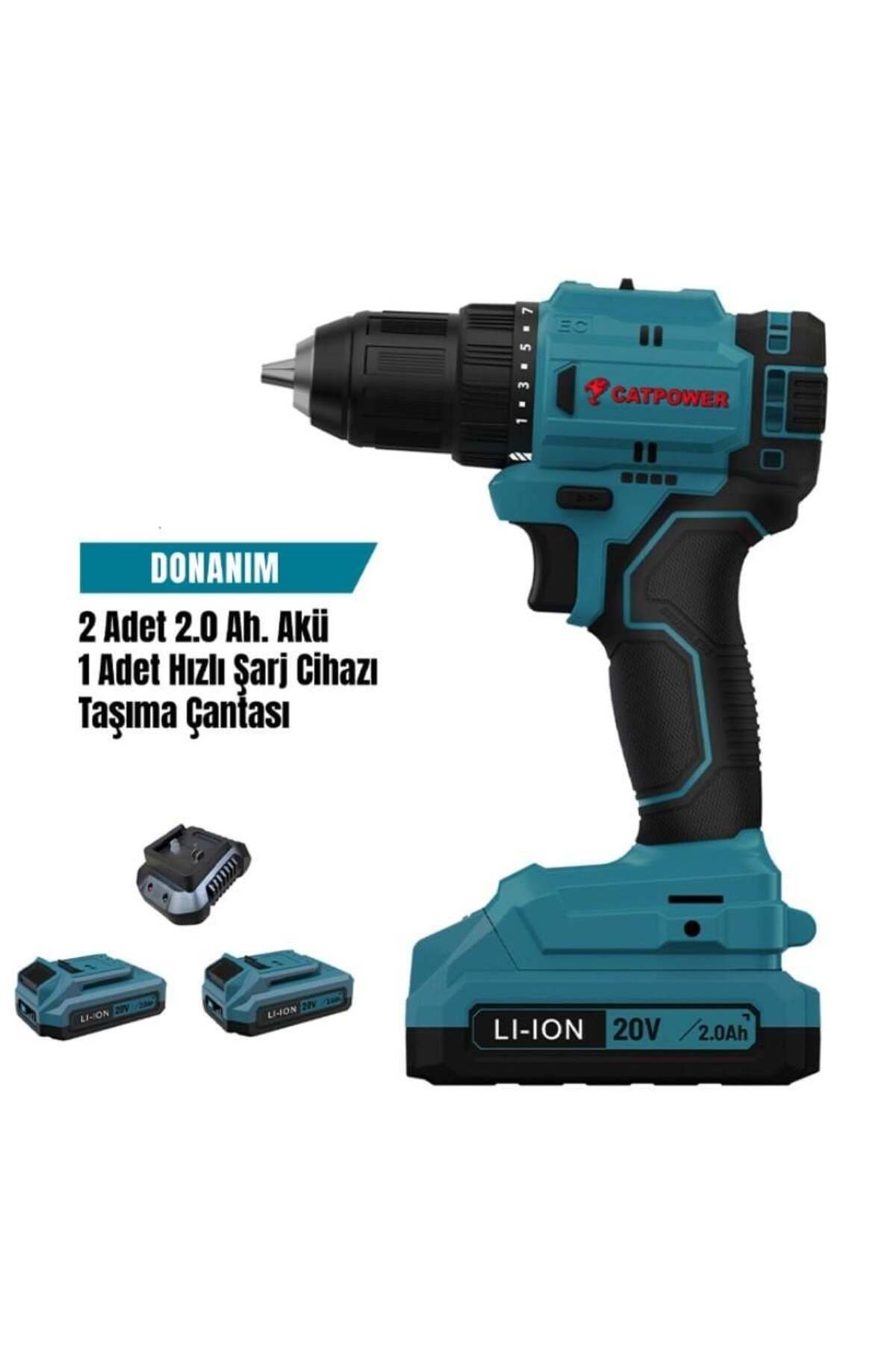 ARONA Cat Power 4213 Akülü Vidalama 2,0 Ah Çift Akülü