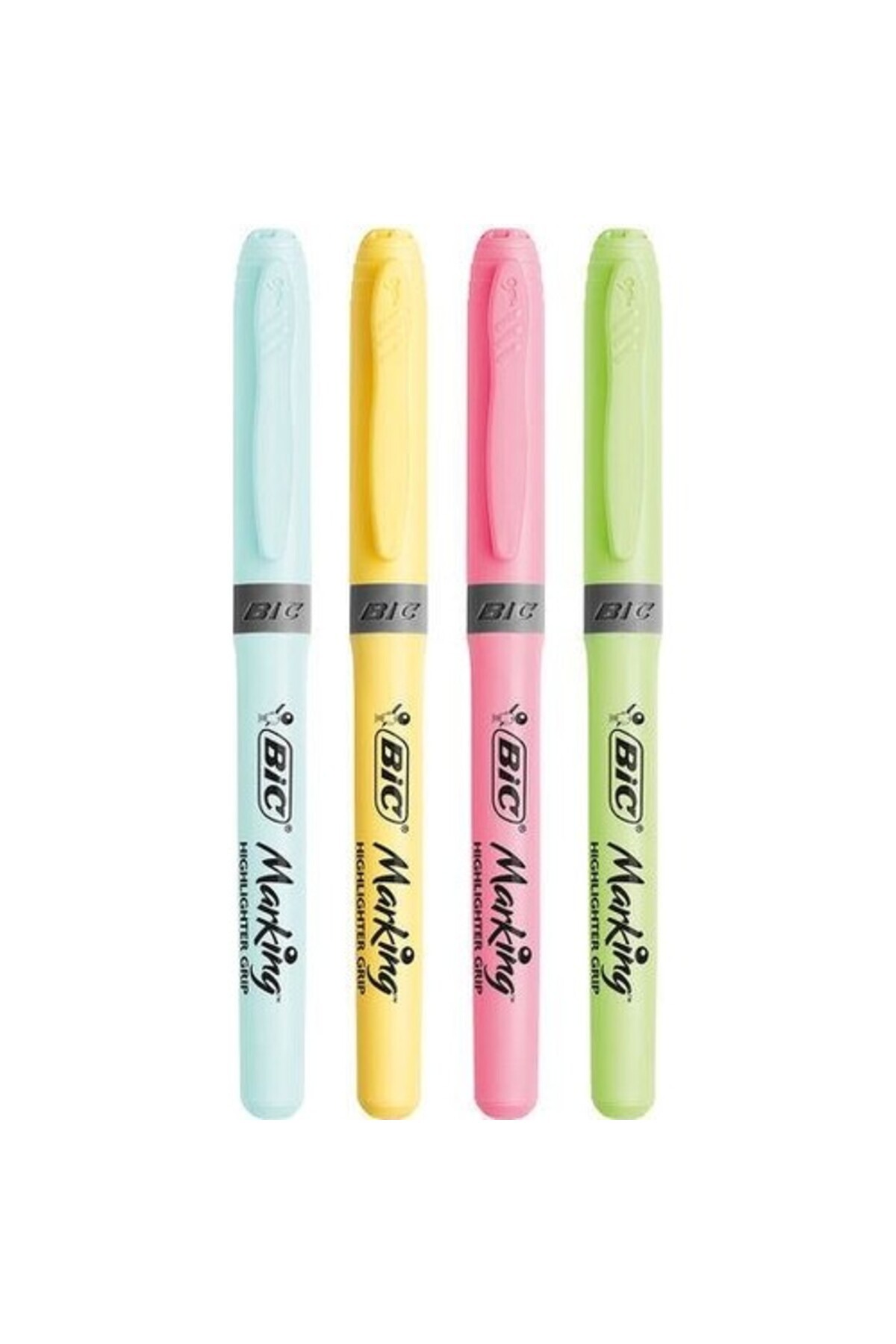 Bic Fosforlu Kalem Markıng Highlıghter Grip Pastel Renkler 4 Lü