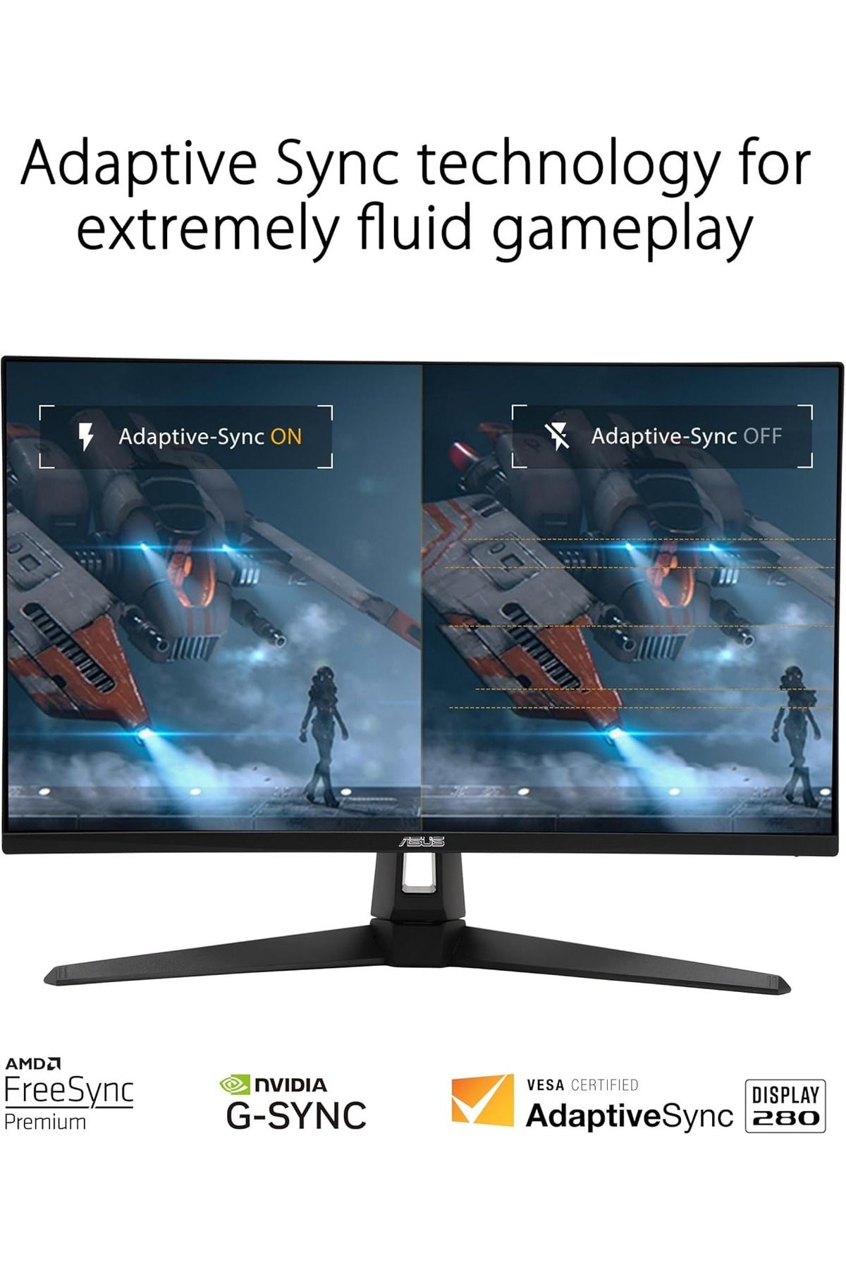 ASUS-TUF Gaming VG279QM1A Gaming Monitor, 27" FHD Fast IPS Display, 280Hz, 1ms G-Sync & FreeSync 3