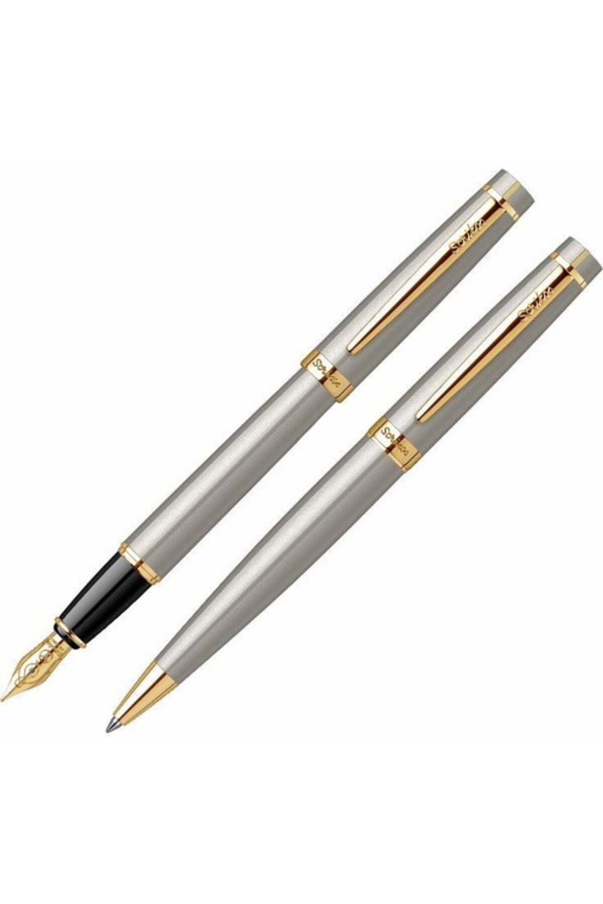 Scrikss 38 Dolmakalem+tükenmez Saten Altın